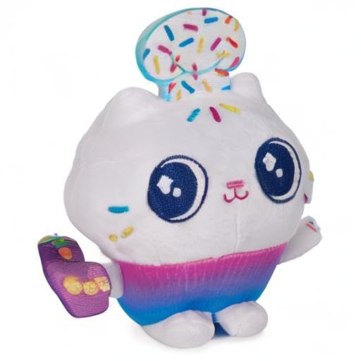 DreamWorks Gabby's Dollhouse Cakey Cat Plush – 6-Inch Celebration Toy (Ages 3+)