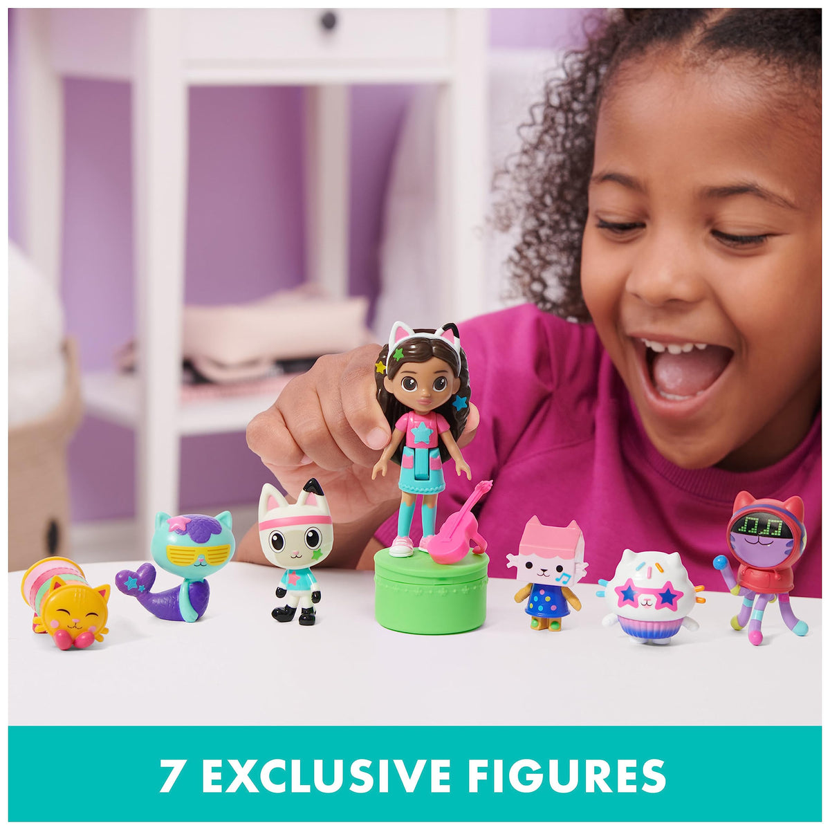 Gabby’s Dollhouse Dance Party Figure Set – 7 Figures, Dollhouse Delivery & Surprise Accessory | DreamWorks Gabby’s Dollhouse
