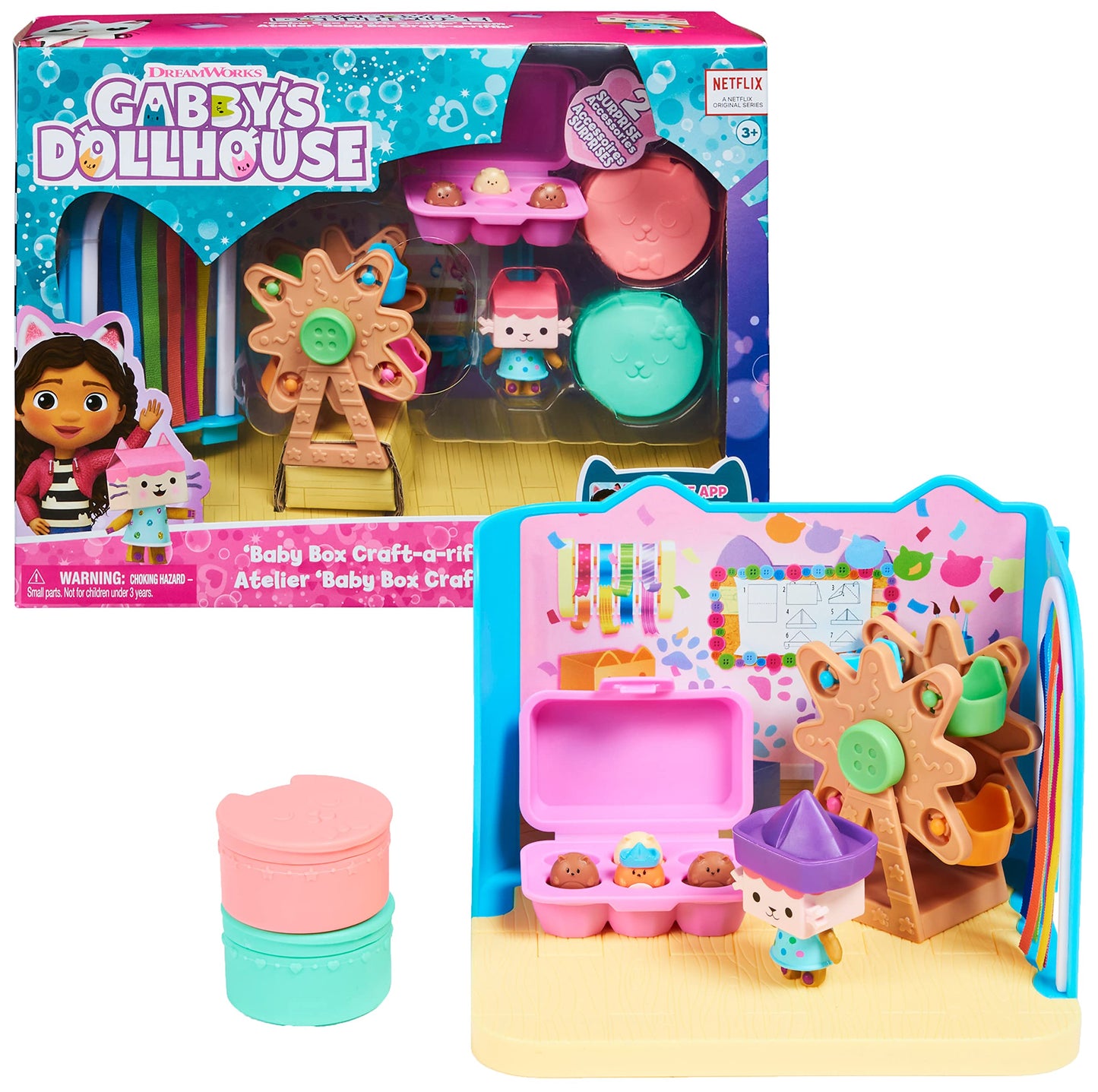 Gabby's Dollhouse Craft-a-riffic Baby Room Box – Cat Character & Surprises