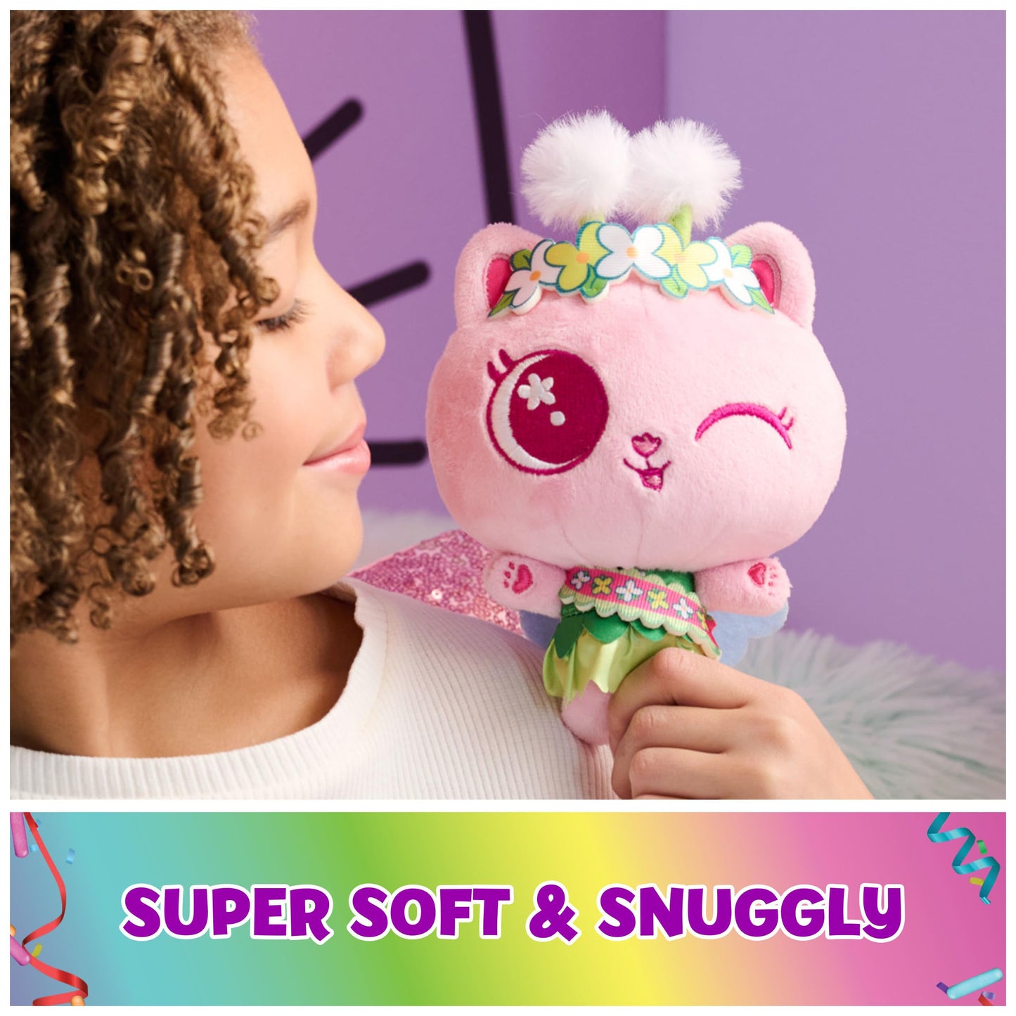 DreamWorks Gabby's Dollhouse Kitty Fairy Plush – 6-Inch Celebration Series