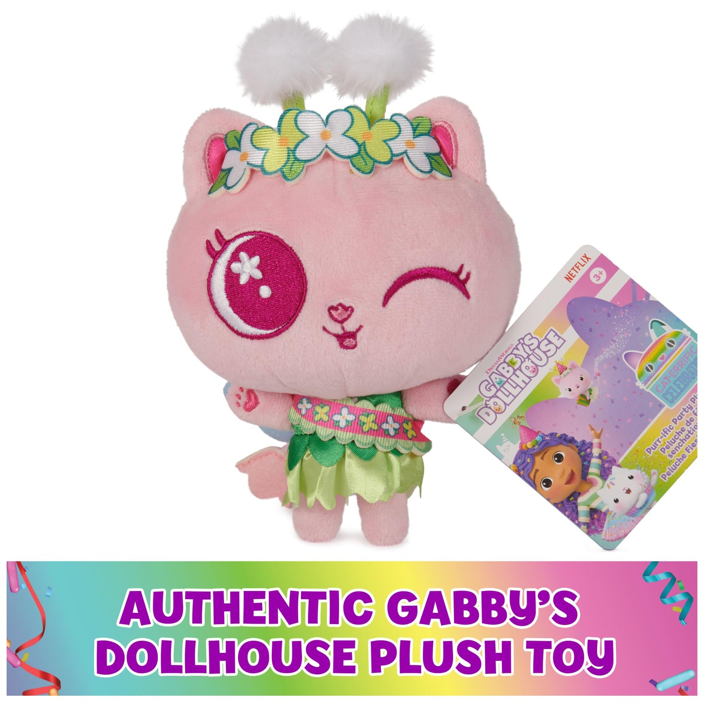DreamWorks Gabby's Dollhouse Kitty Fairy Plush – 6-Inch Celebration Series