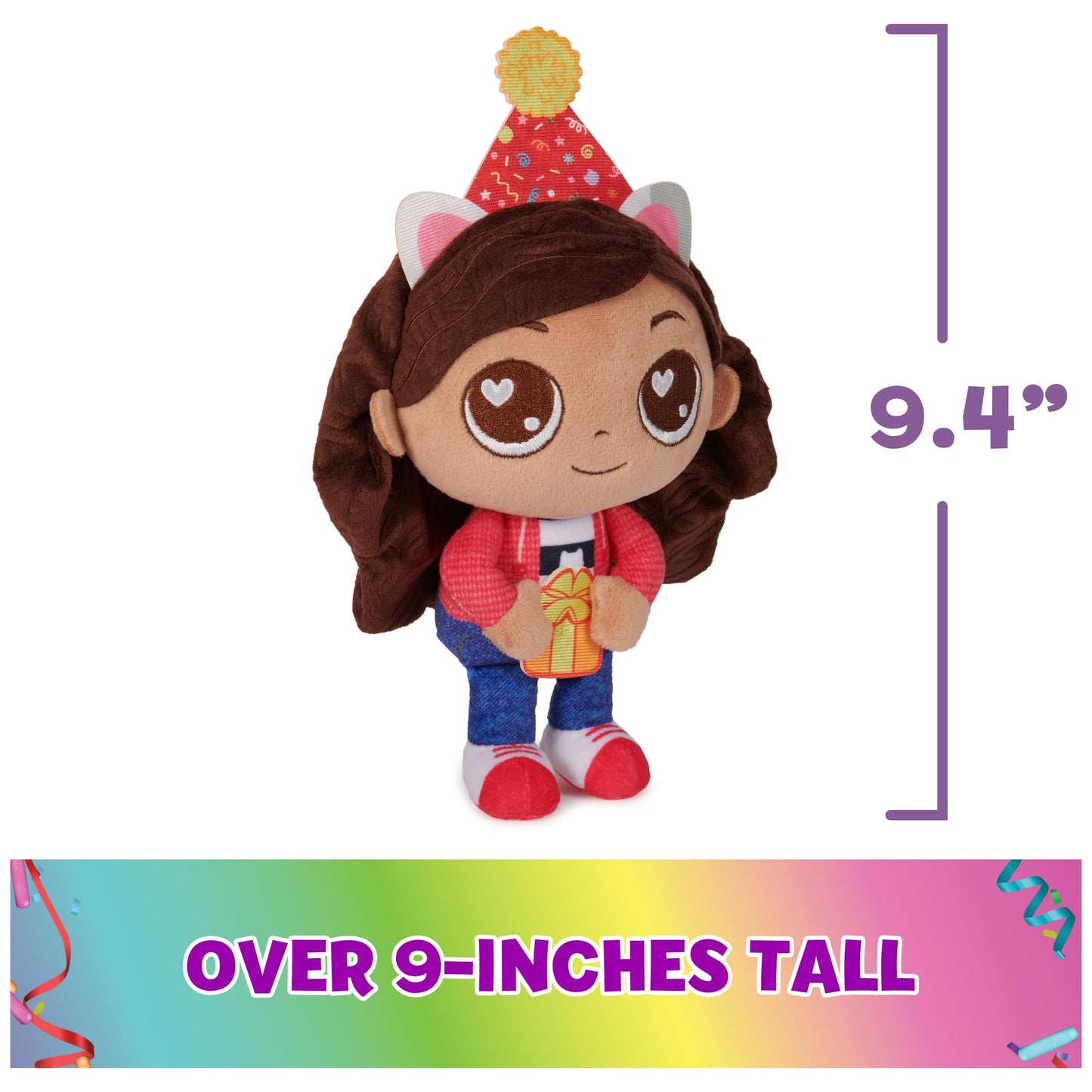 DreamWorks Gabby’s Dollhouse Celebration Series 9-Inch Gabby Girl Plush – Soft Toy for Kids 3+