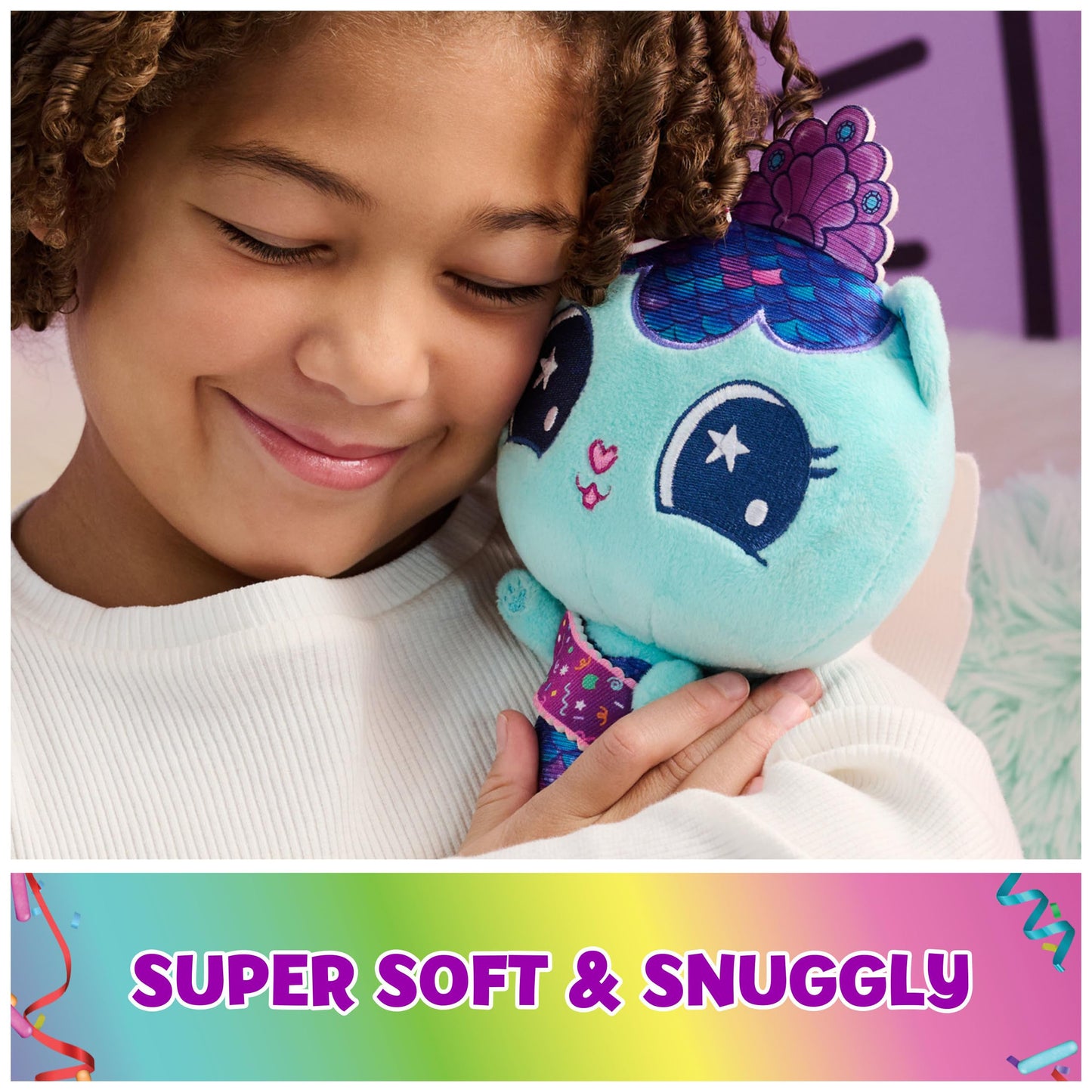 DreamWorks Gabby’s Dollhouse MerCat Celebration Plush – 8-Inch Tall Toy