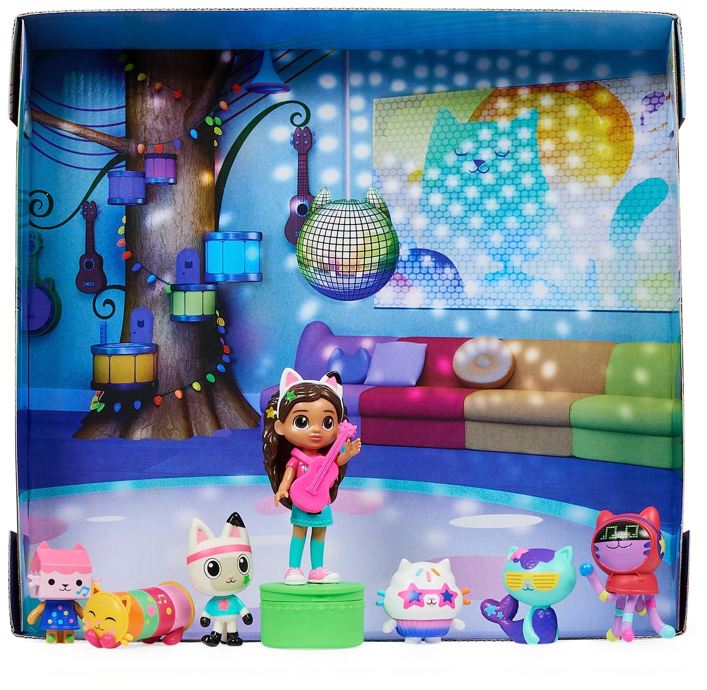 Gabby’s Dollhouse Dance Party Figure Set – 7 Figures, Dollhouse Delivery & Surprise Accessory | DreamWorks Gabby’s Dollhouse