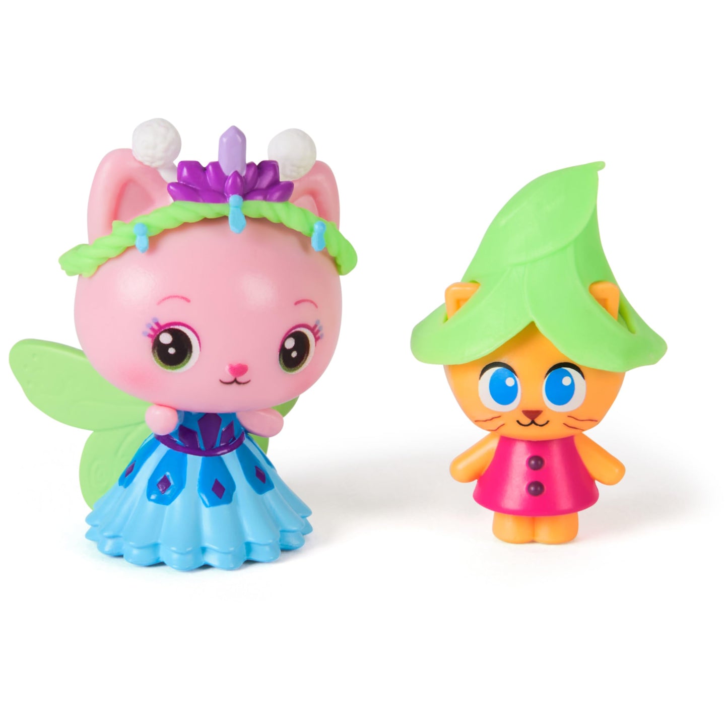 DREAMWORKS GABBY'S DOLLHOUSE: Queen Kitty Fairy & Kitten Gnome Figure Set with 2 Accessories for Ages 3+