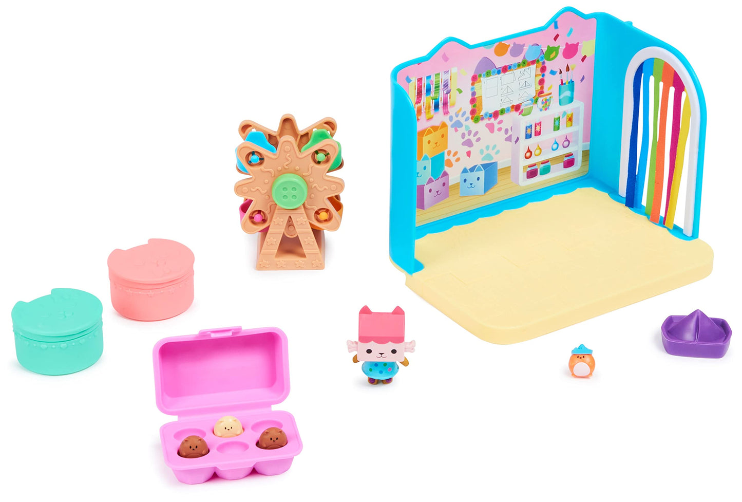 Gabby's Dollhouse Craft-a-riffic Baby Room Box – Cat Character & Surprises