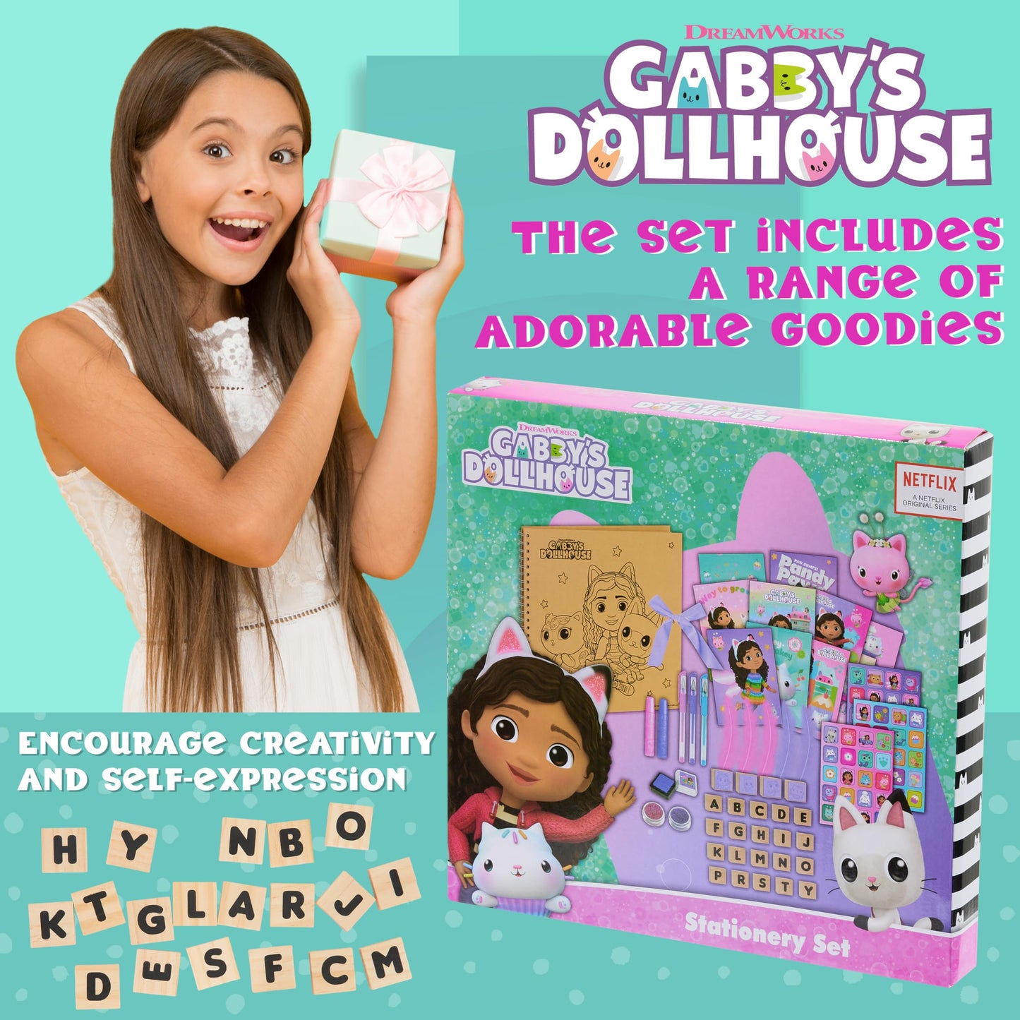Gabby’s Dollhouse Scrapbook Kit for Kids | Creative Art Set by DREAMWORKS