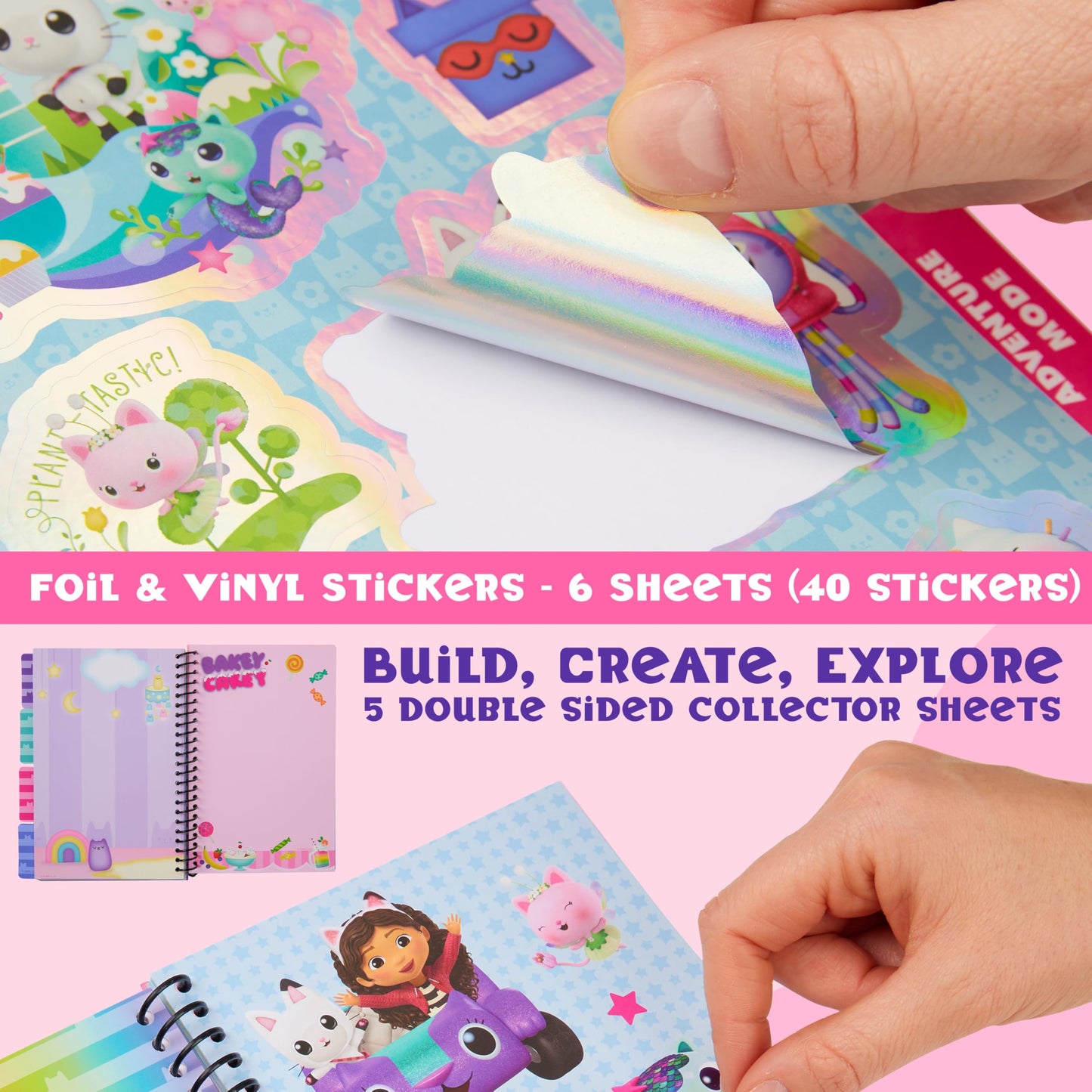 Gabby's Dollhouse Sticker Book — 500+ Stickers, 28 Sheets, Spiral Bound | DREAMWORKS GABBY'S DOLLHOUSE