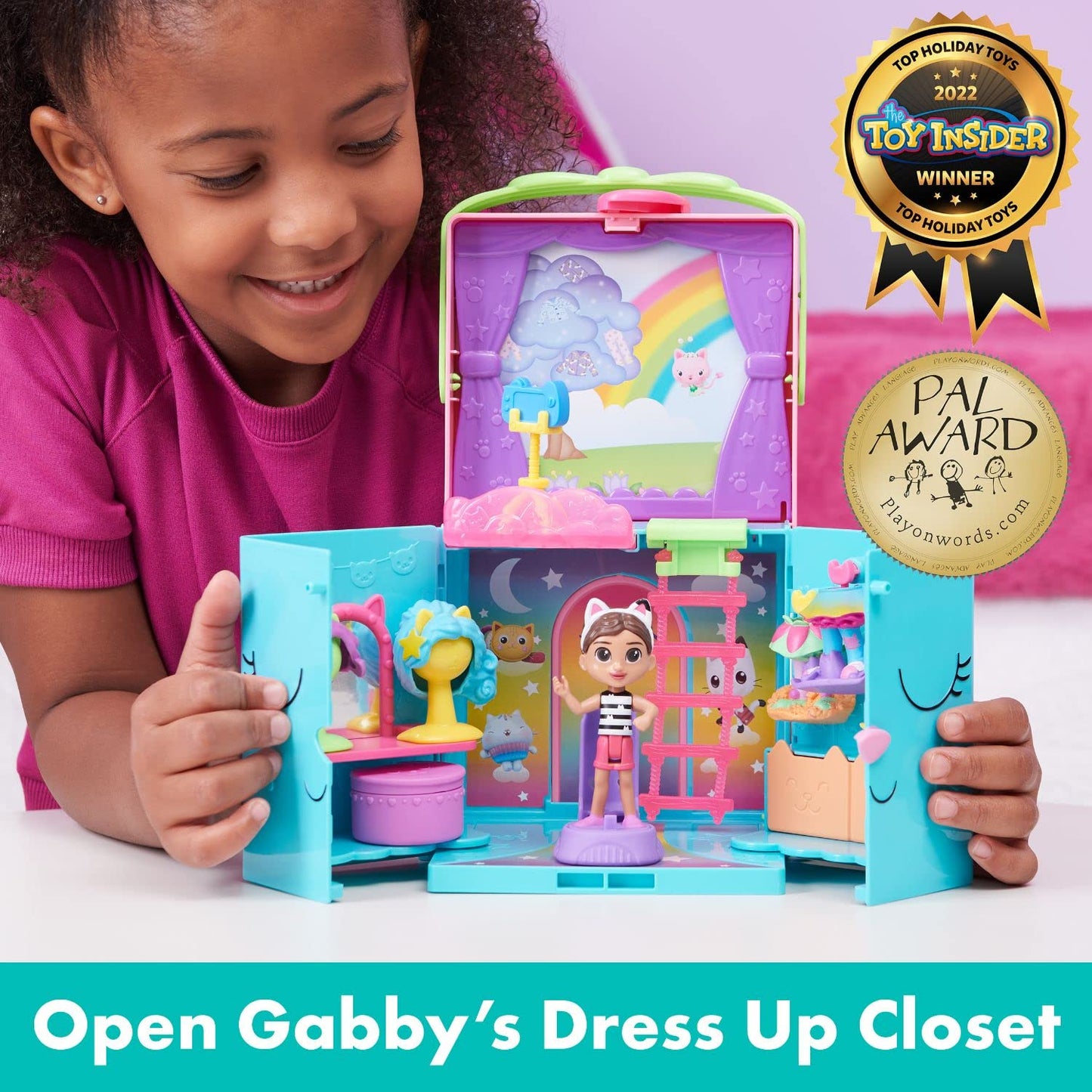 Gabby’s Dollhouse Dress-Up Closet Portable Playset | DreamWorks Gabby’s Dollhouse