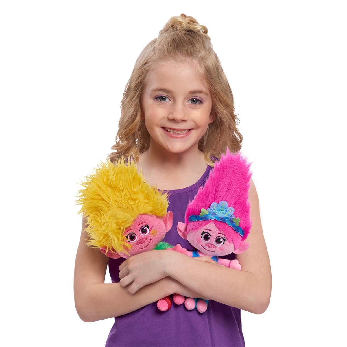 DreamWorks Trolls Band Together 8-Inch Poppy & Viva Plush Duo | 2-Piece Gift for Kids 3+ by Just Play