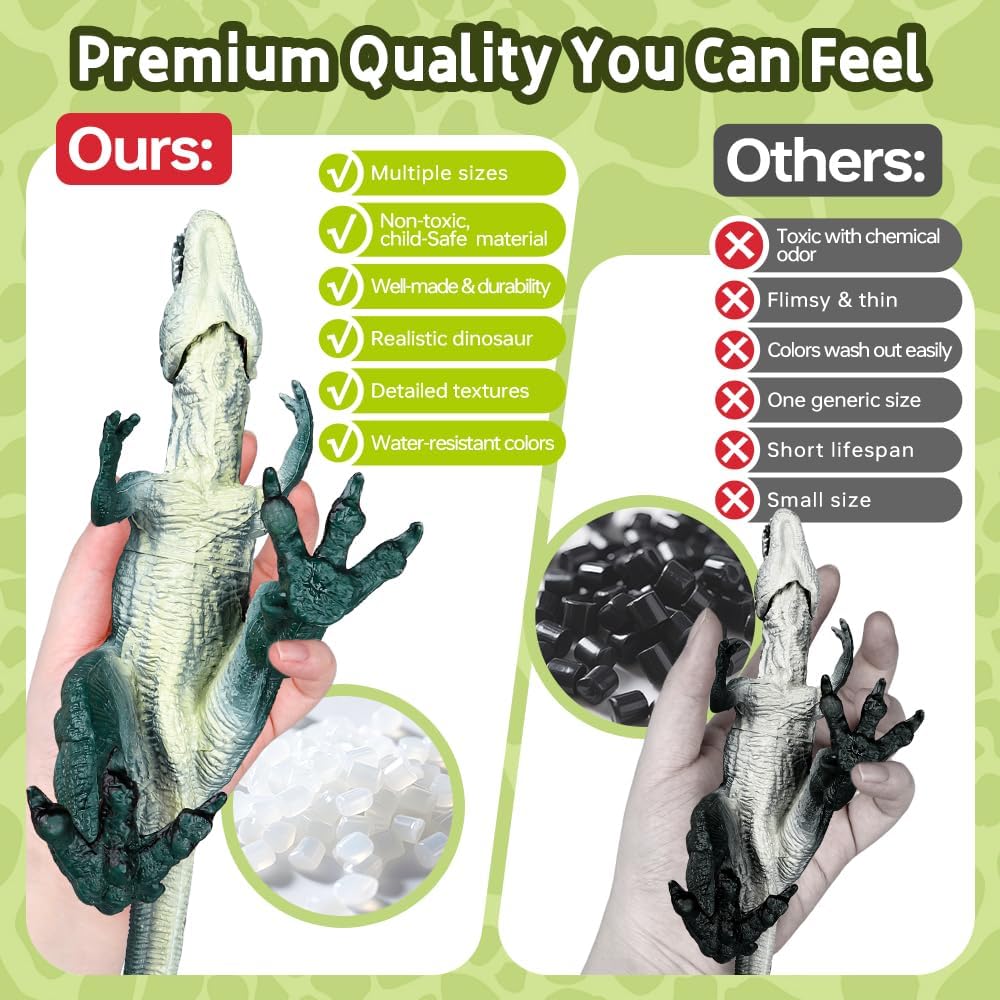 Drefirsa 14-Piece Dinosaur Toy Set – Realistic Jumbo & Small Figures for Kids 3-8
