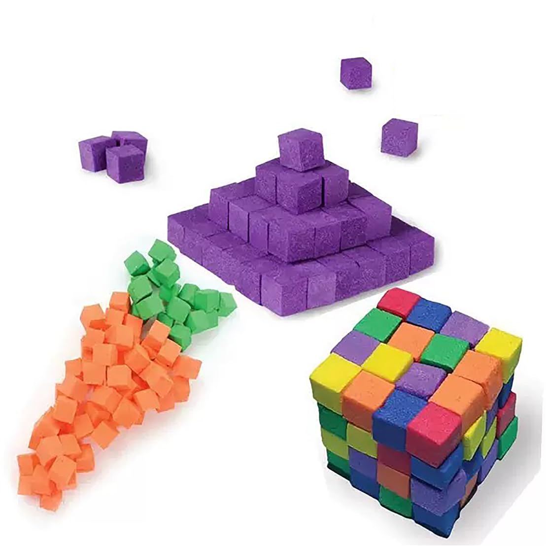 Dremung EVA Sticky Blocks - 130 Color Cube Putty for STEM & DIY Crafts