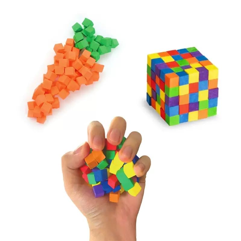 Dremung EVA Sticky Blocks - 130 Color Cube Putty for STEM & DIY Crafts