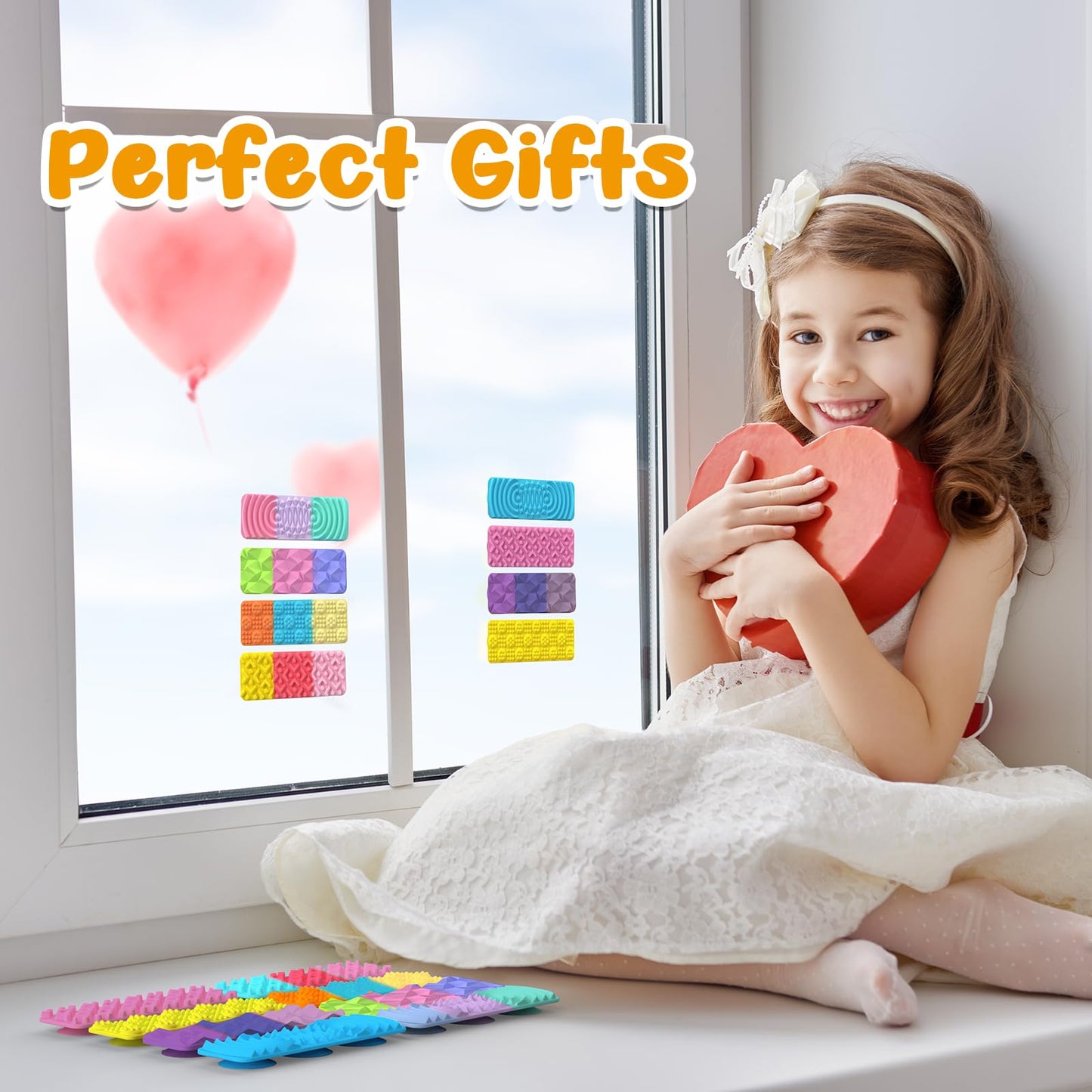Drephere Fidget Strips – 16-Pack Textured Suction Toys for Autism Calming & Classroom Focus