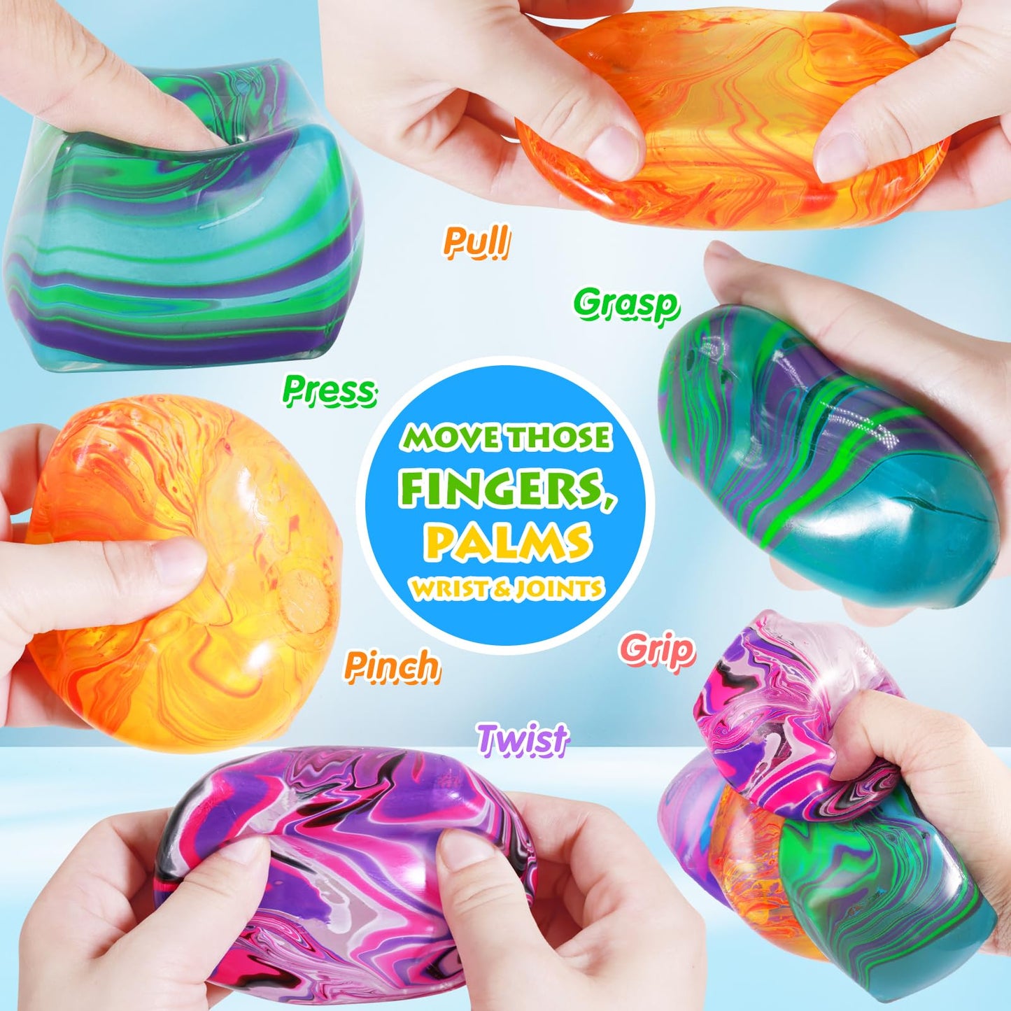 Drephere Ice Cube Stress Ball Pink – Fidget Toy for Focus, Sensory Play, Classroom Prize (2.2 in)