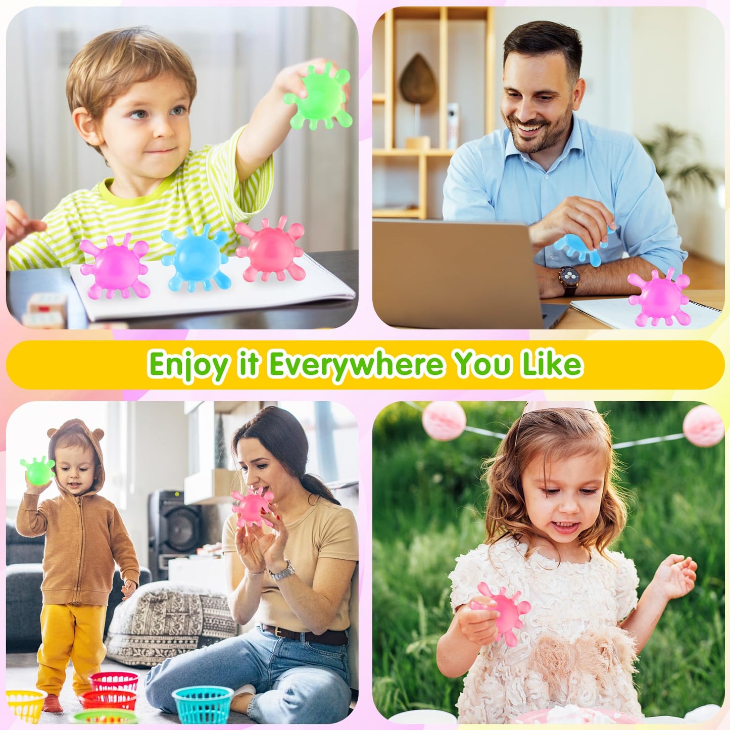 Drephere Fidget Stress Balls & Squishy Toys – Sensory Splat Toys for Kids & Adults