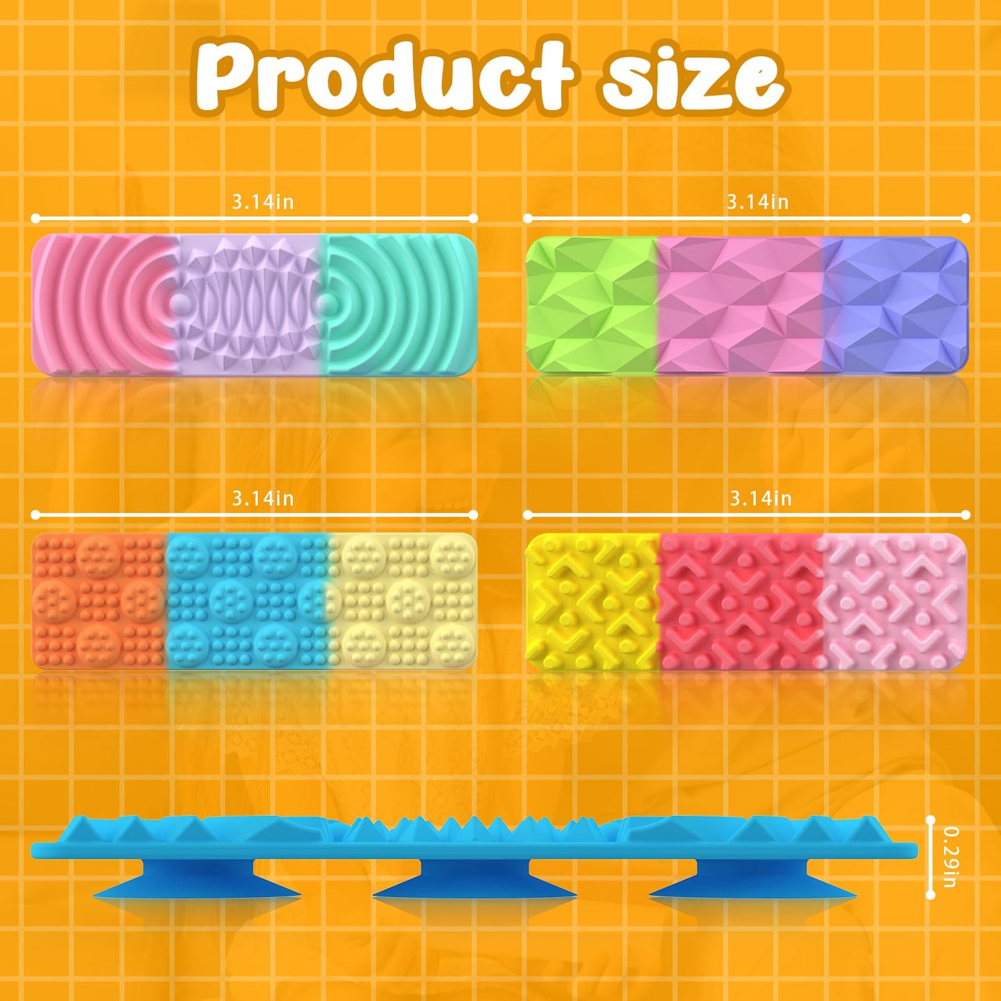 Drephere Fidget Strips – 16-Pack Textured Suction Toys for Autism Calming & Classroom Focus