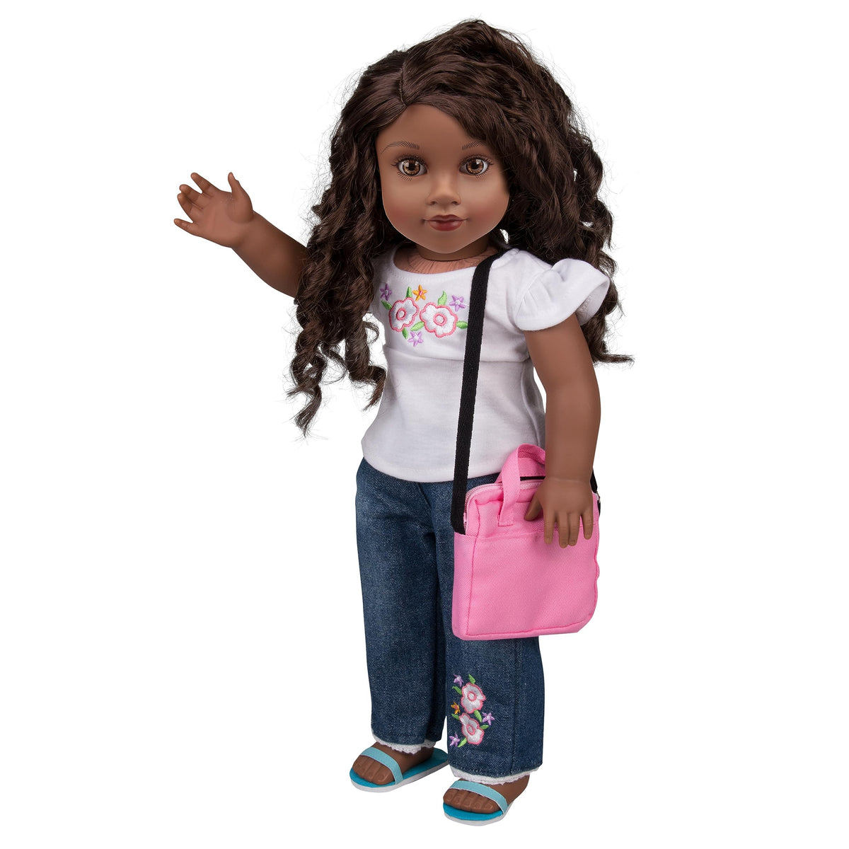 Dress Along Dolly Metal Laptop with Pink Carrying Bag for 18-Inch Dolls – Durable Doll Computer Gift Set
