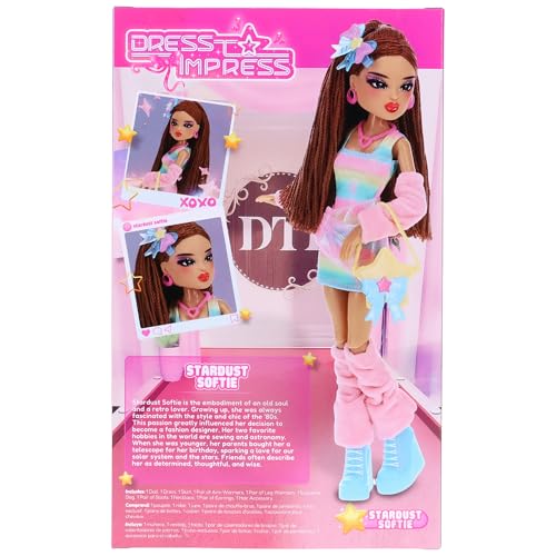 Dress To Impress Stardust Softie Fashion Doll – Sparkling Starry Outfit, Posing Articulation, Roblox DLC