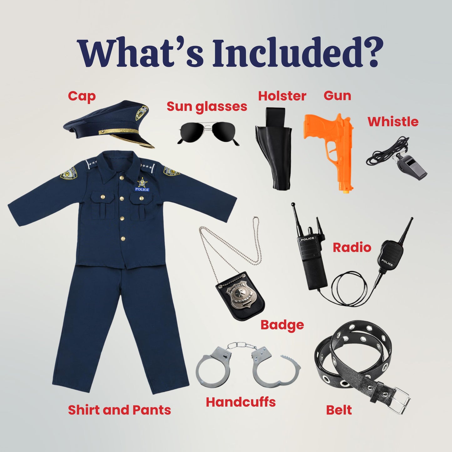 Deluxe Police Costume Set - Small 4-6 | Dress Up America