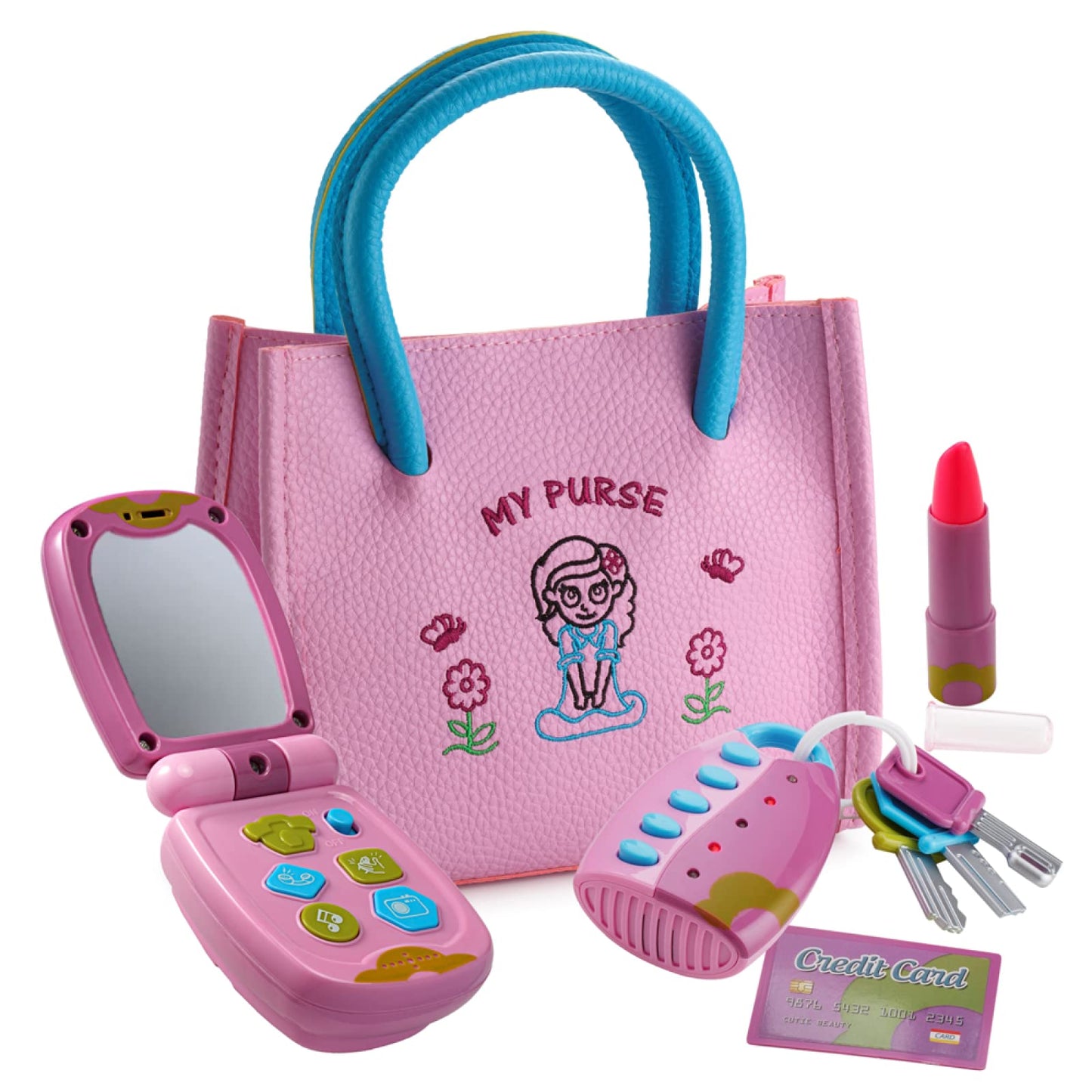 Dress Up America Toddler Purse – Pretend Play Set for Girls Aged 1–3