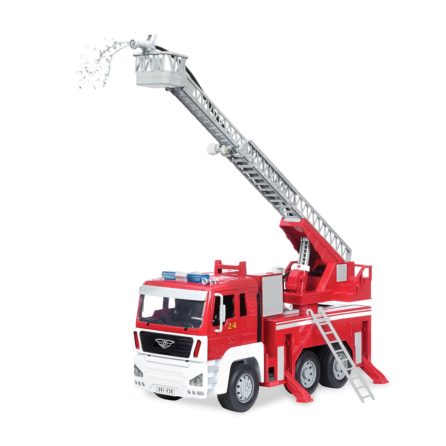Driven by Battat 18-Inch Fire Truck – Lights & Sounds, Extending Ladder (3+)