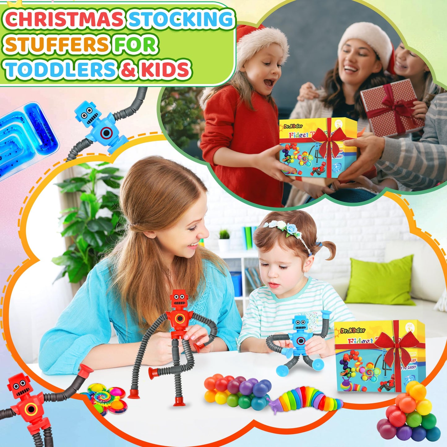 Dr.Kbder 6-Pack Sensory Autism Toys for Toddlers – Easter Basket Stuffers, Travel & Classroom Fidgets