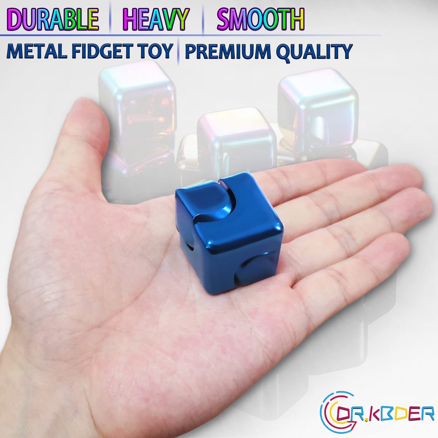Dr.Kbder Fidget Spinner Cube – Portable Metal Desk Toy for Focus and Calm