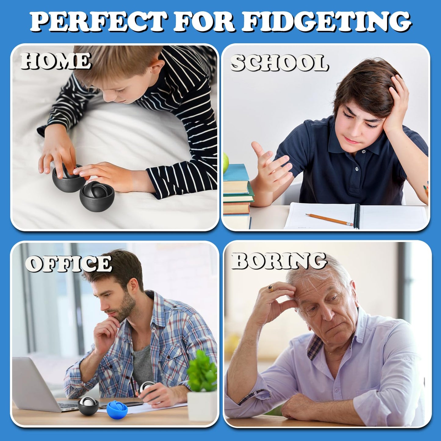 Dr.Kbder Fidget Toys Adults 2 PCs – Sensory Figette Spinners for Focus & Calm