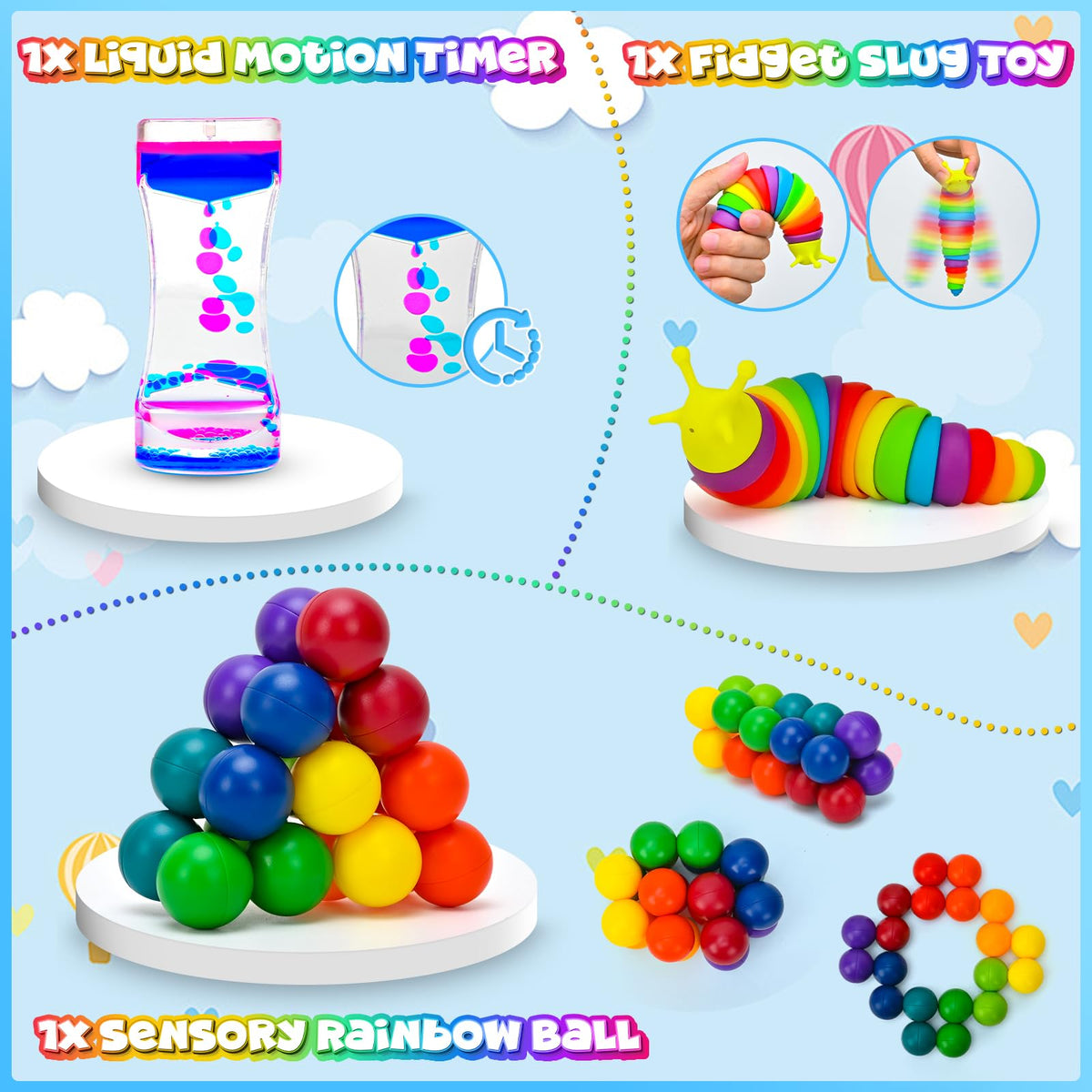 Dr.Kbder Easter Basket Stuffers — 15-Piece Sensory Fidget Toy Kit for Kids, Quiet Classrooms & Gifts