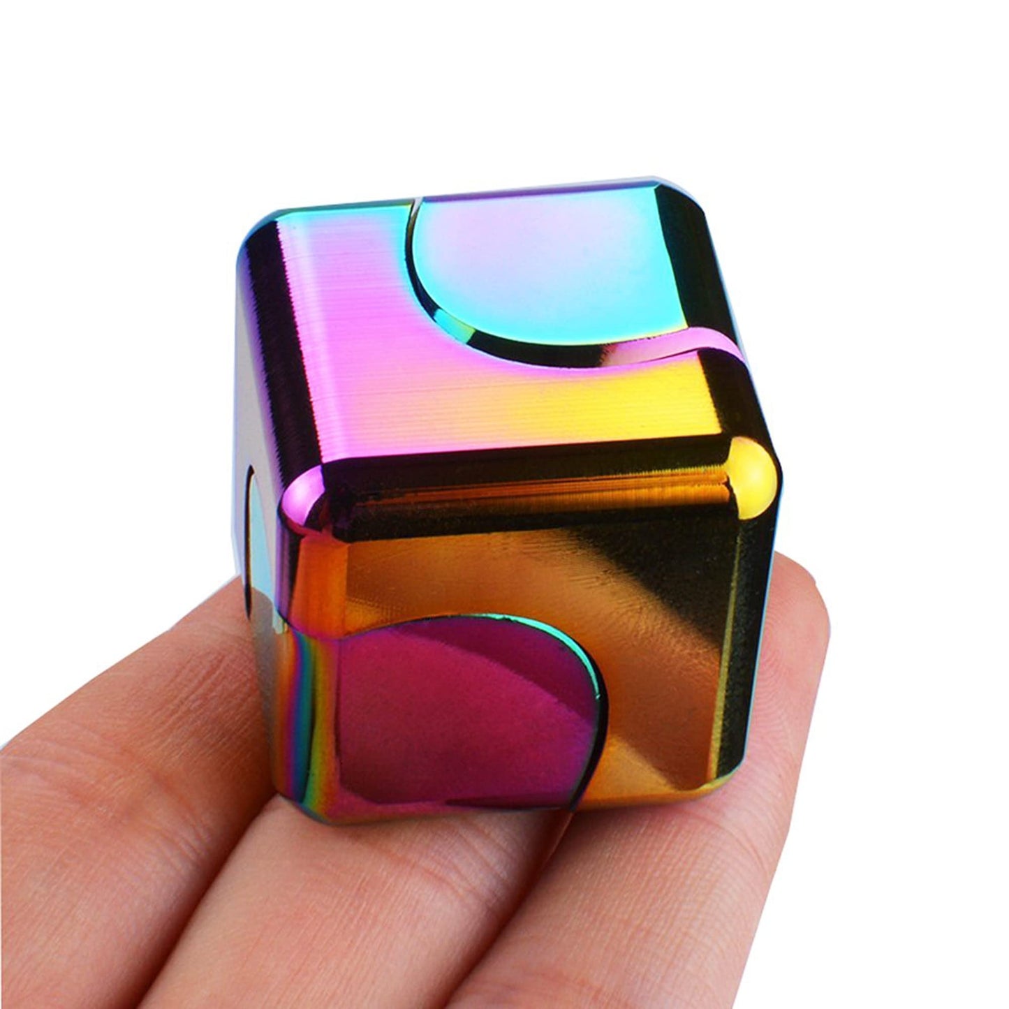 Dr.Kbder Fidget Spinner Cube – Compact Metal Desk Toy