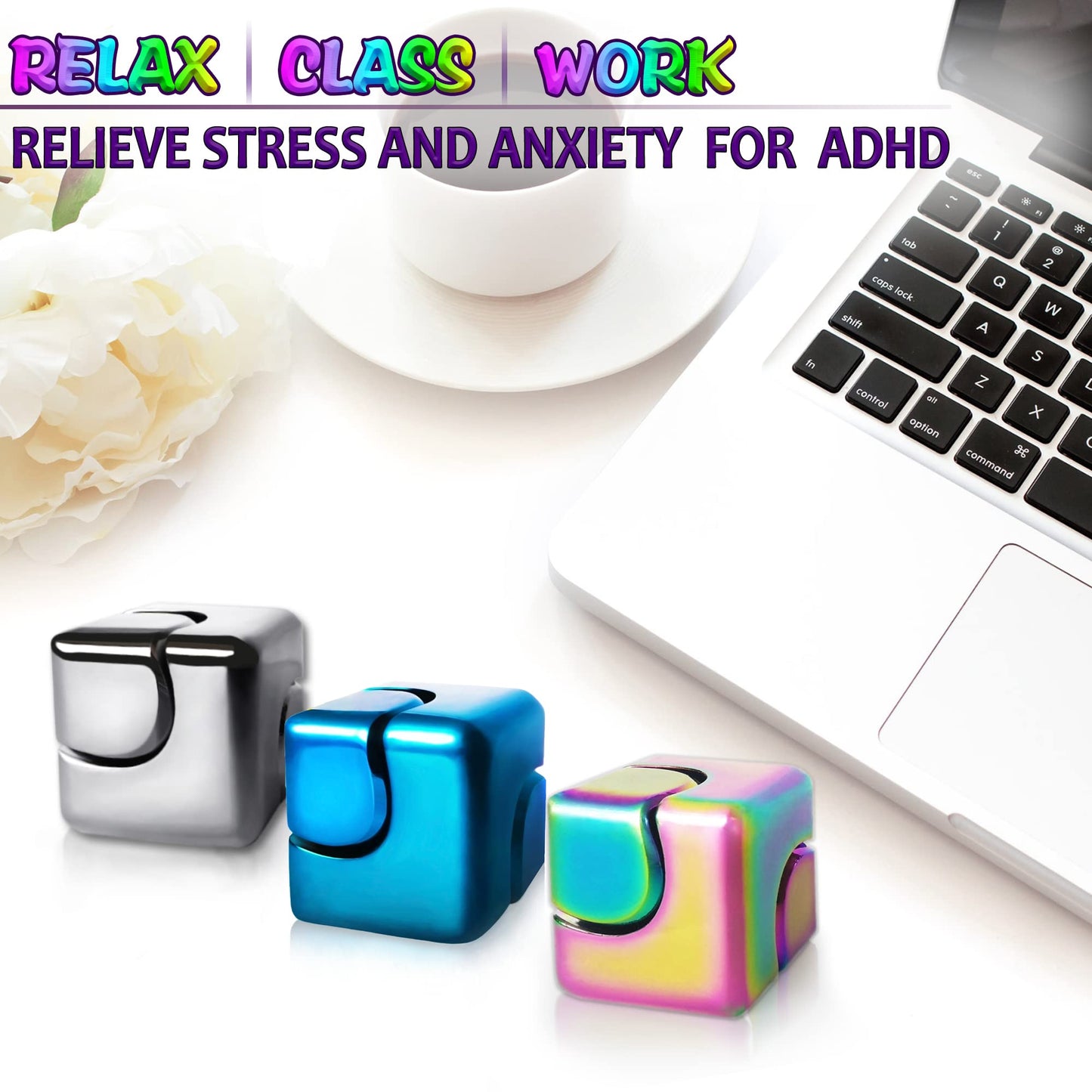 Dr.Kbder Fidget Spinner Cube – Metal Desk Toy, Pocket-Sized Fidget for Adults