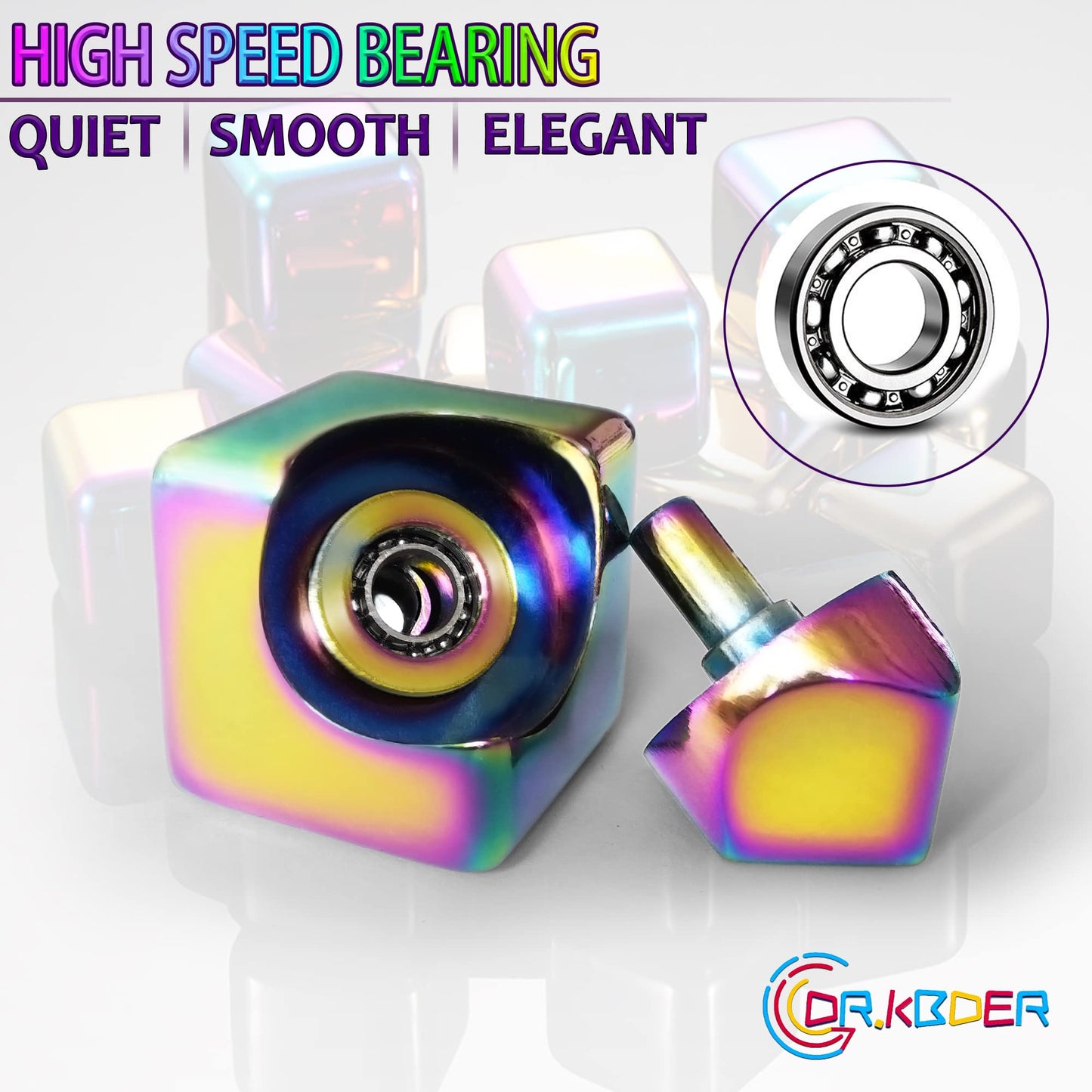 Dr.Kbder Fidget Spinner Cube – Aluminum Desk Toy, Pocket-Sized Sensory Fidget for Adults & Teens