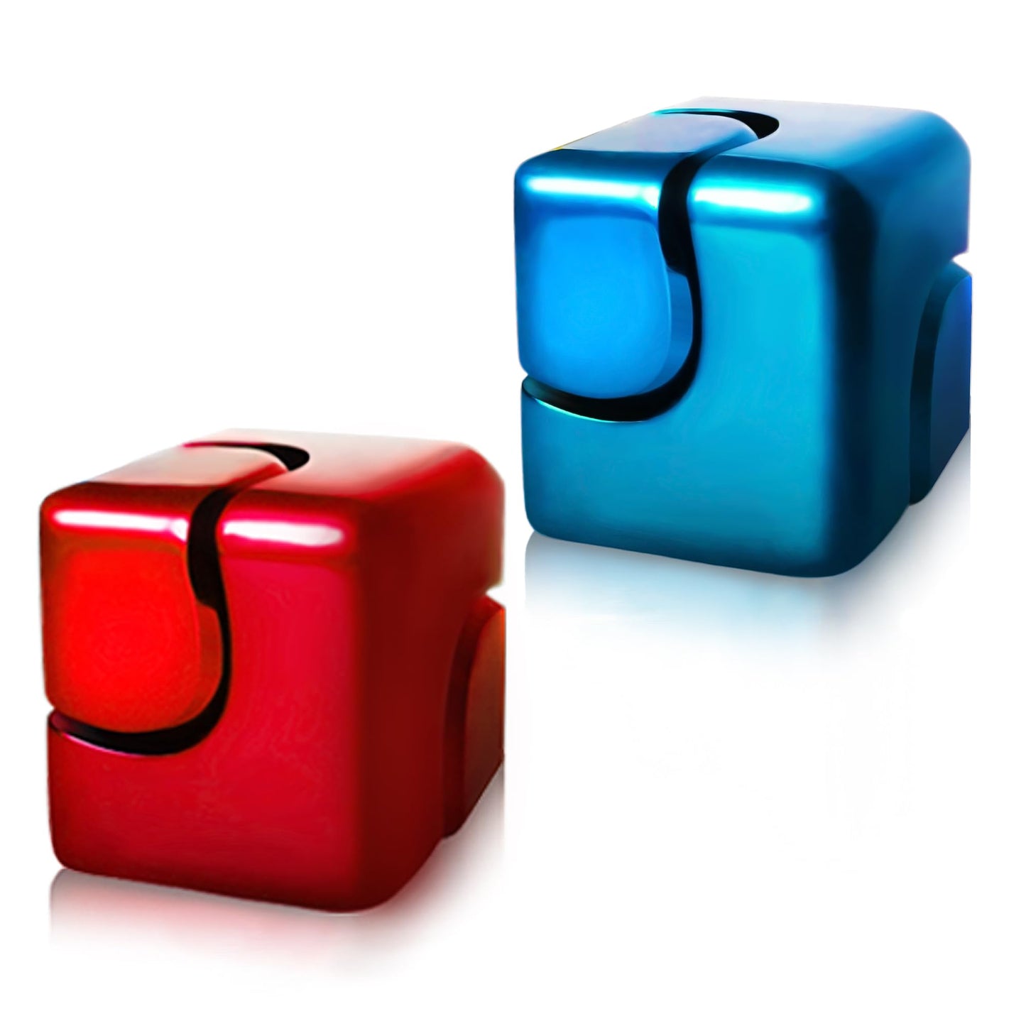 Dr.Kbder 2pc Fidget Spinner Cube – Metal EDC Desk Toy for Adults & Teens | Quiet, Pocket-Sized Focus & Sensory Play
