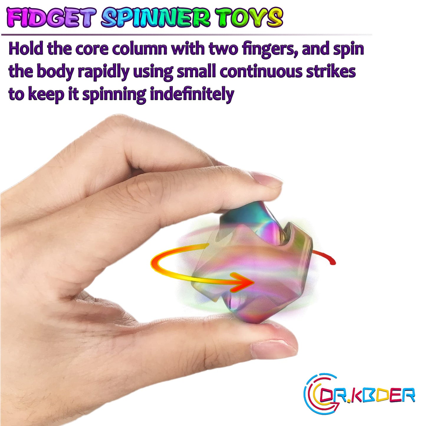 Dr.Kbder Fidget Spinner Cube – Metal Desk Toy, Pocket-Sized Fidget for Adults