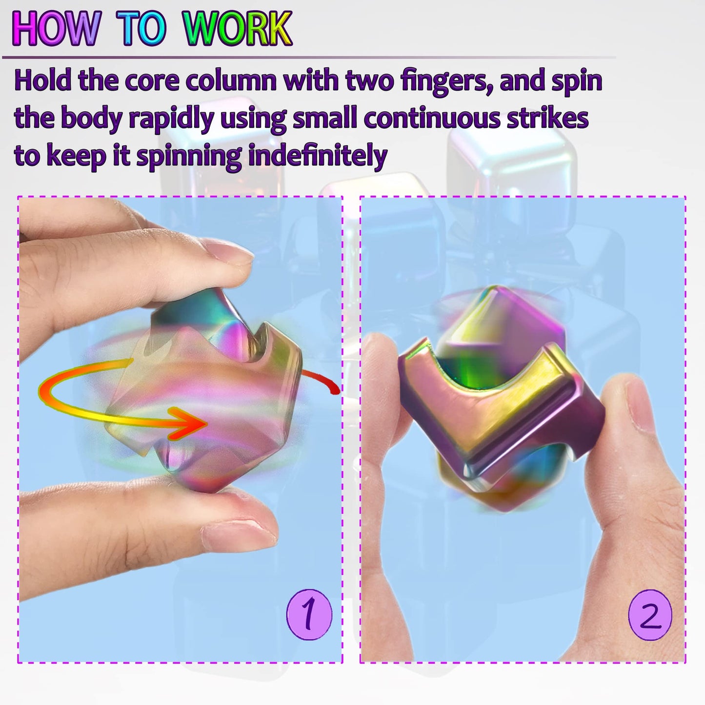Dr.Kbder Fidget Spinner Cube – Aluminum Desk Toy, Pocket-Sized Sensory Fidget for Adults & Teens