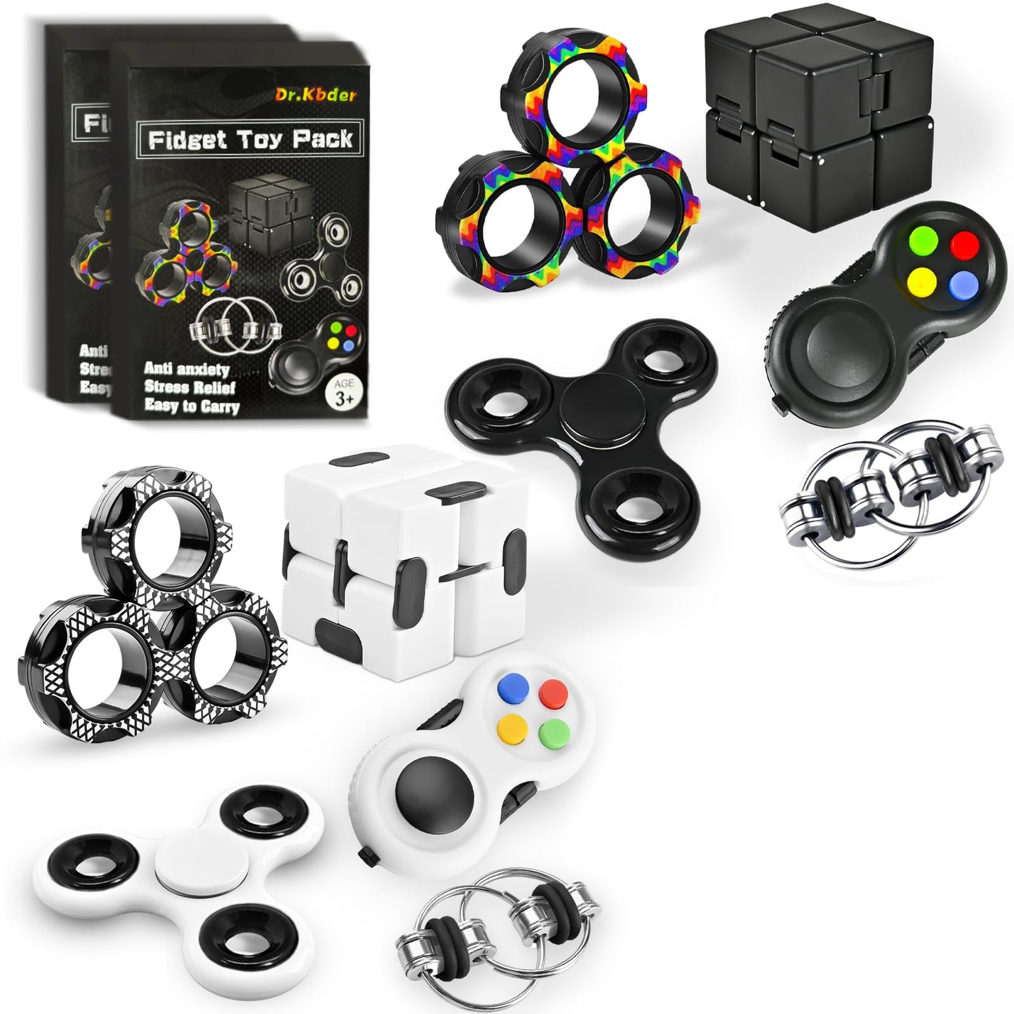 Dr.Kbder Fidget Toys Pack - Sensory Stress Relief for Teens & Adults