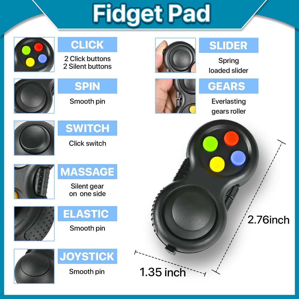 Dr.Kbder 5 Pcs Fidget Toys Set – EDC Desk Gadgets for Adults, Teens & ADHD Stress Relief