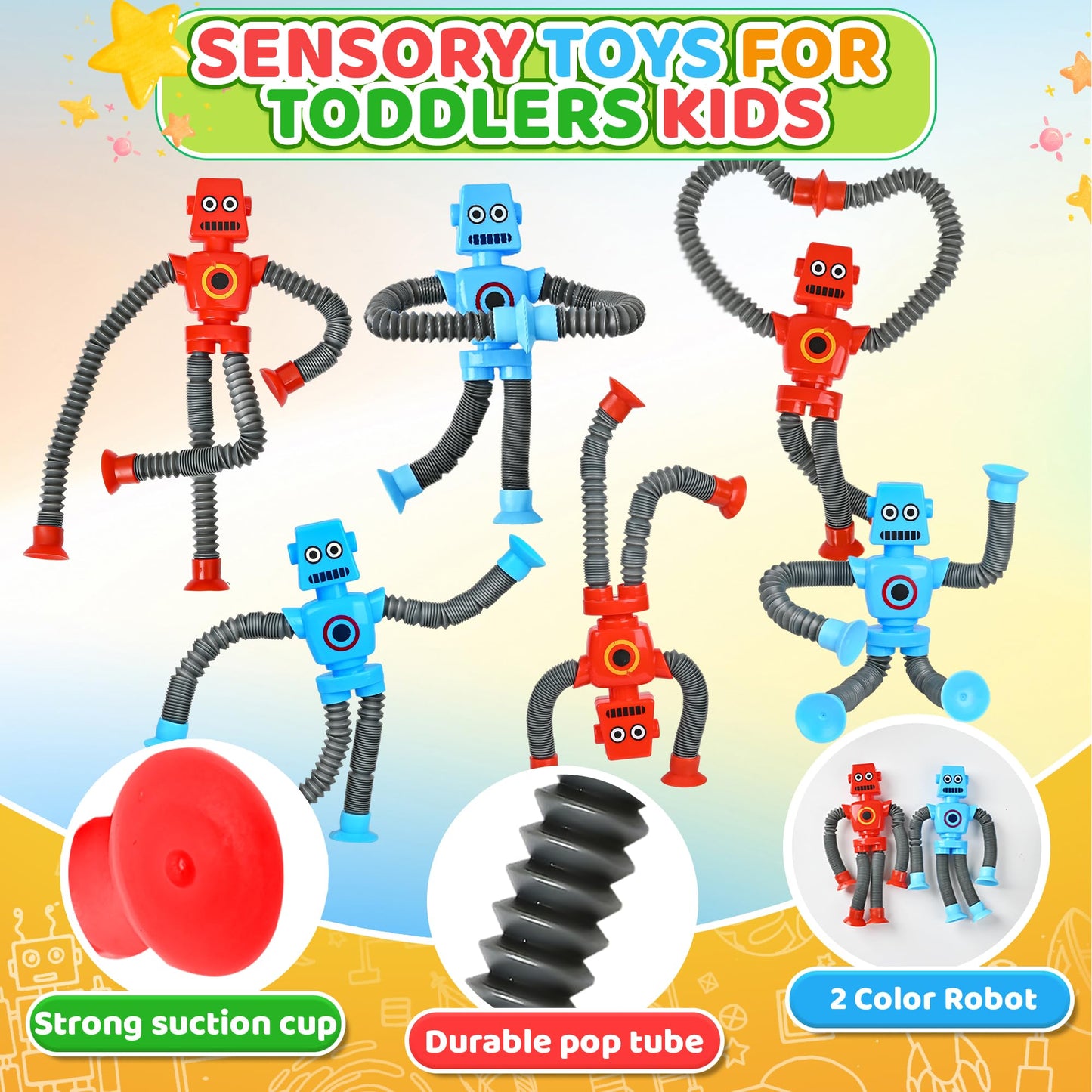 Dr.Kbder 6-Pack Sensory Autism Toys for Toddlers – Easter Basket Stuffers, Travel & Classroom Fidgets