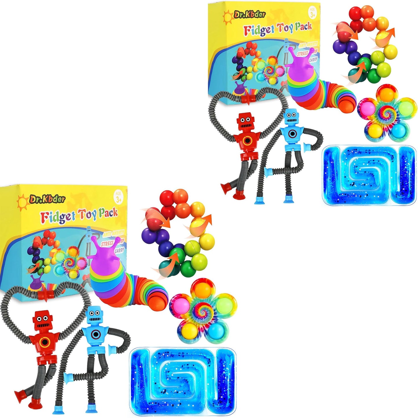 Dr.Kbder Sensory Fidget Toys Pack – 12P for Kids 3-7 | Travel, Classroom & Autism Support