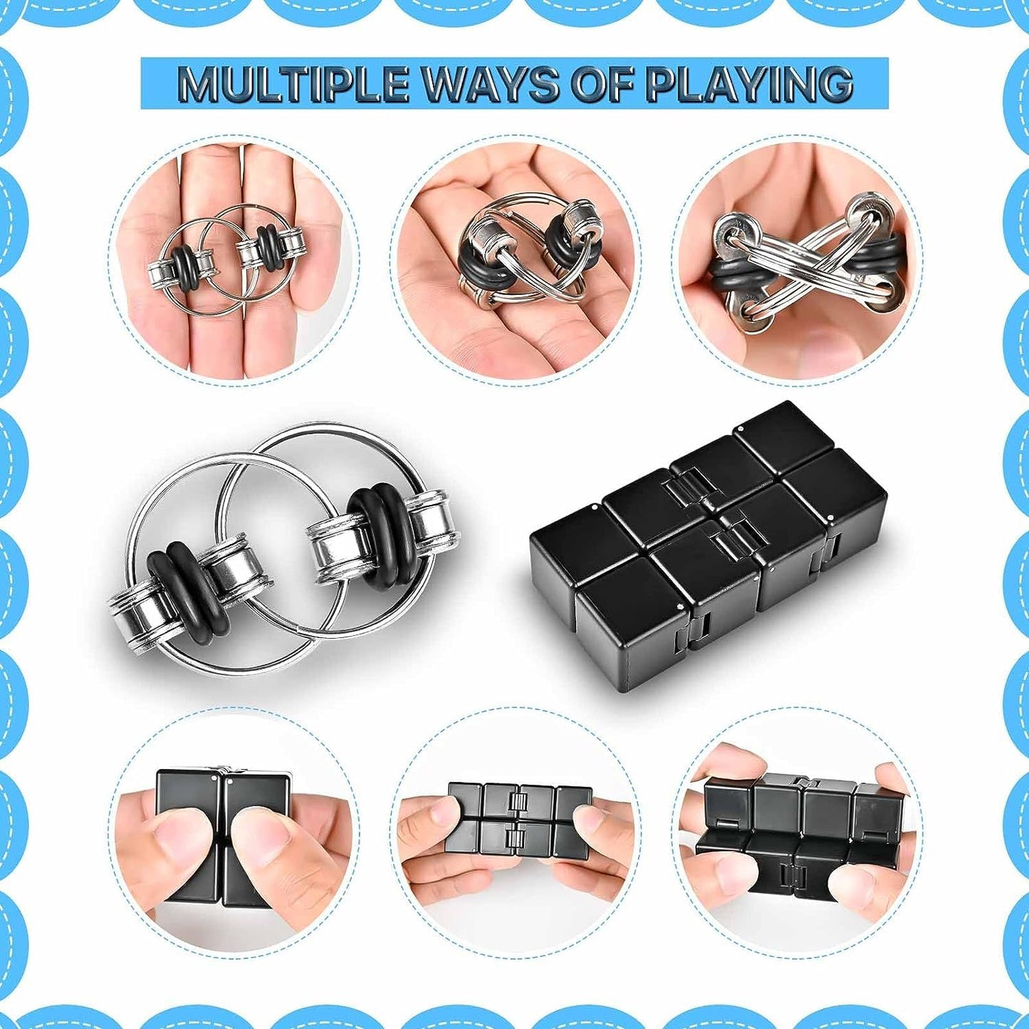 Dr.Kbder Figette Cube Fidget Toys – Easter Basket Stuffer for Teens & Adults (ADHD/Autism Sensory Pack)