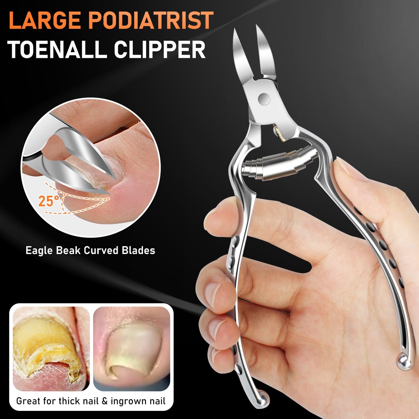 DRMODE 7-Piece Ingrown Toenail Removal Kit | Professional Pedicure Tools
