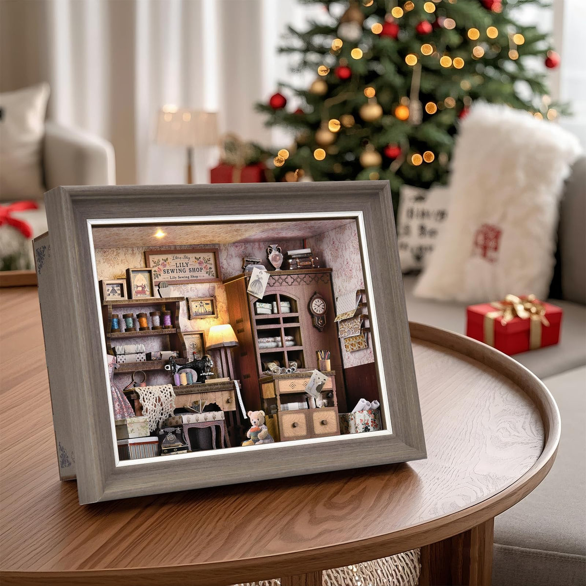 DROICC Book Nook Kit – 3D Wooden Puzzle with LED Light & Wall-Mount Frame | Lily Sewing Shop