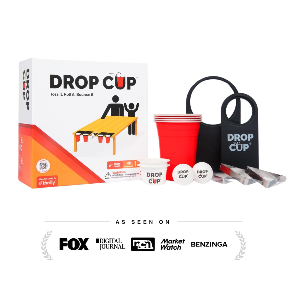 Drop Cup Clip Table Pong Game – Easy Clip-On Party Fun for All Ages
