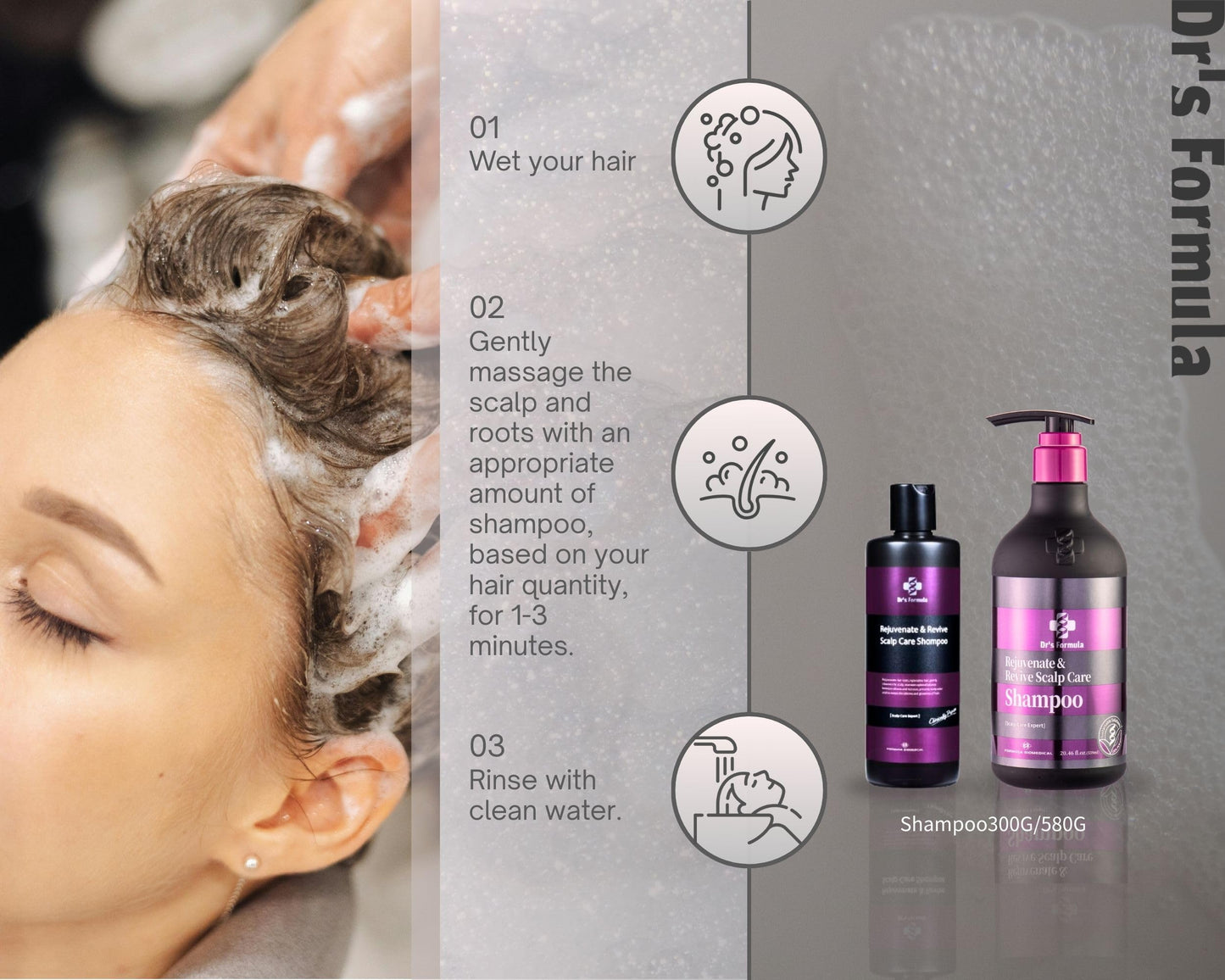 Dr's Formula Age Defying Shampoo – Revive Scalp Care, Gray Hair Reduction, Volume Boost (10.58 fl oz)