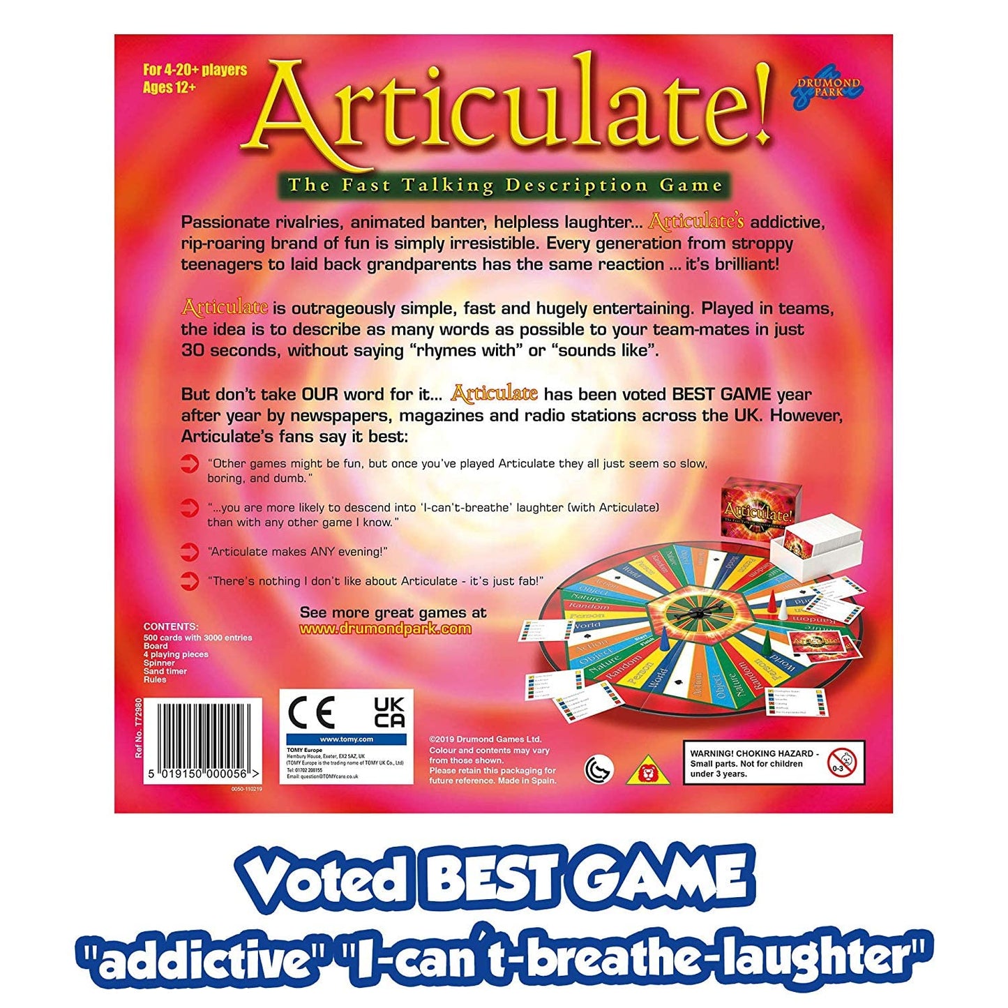 Articulate! Family Board Game by Drumond Park | Fast-Talking Description Game for 4-20+ Players