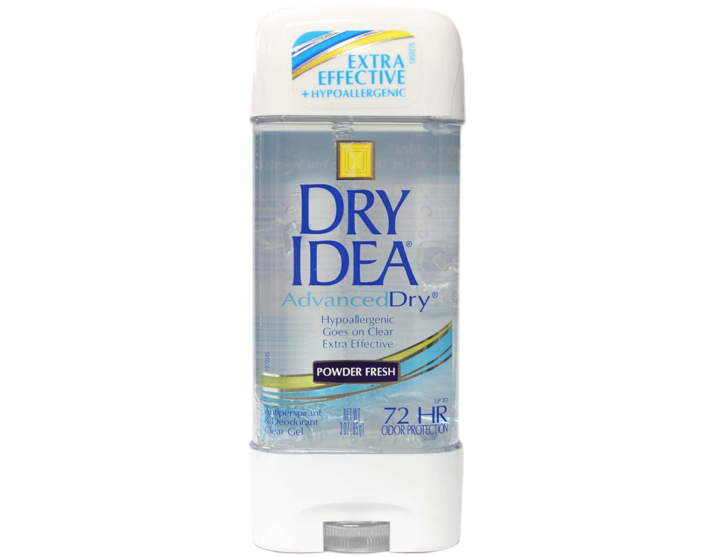 Dry Idea Advanced Dry Clear Gel Antiperspirant & Deodorant – Powder Fresh, 3 oz (Pack of 4)