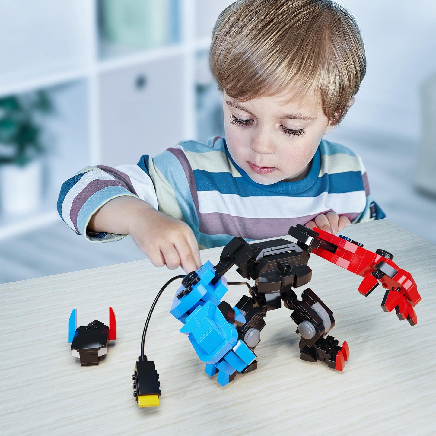 DRZYJ Building Block Set: Classic Game Controller Mech Robot Kit (418 Pieces) | Gifts for Kids & Adults