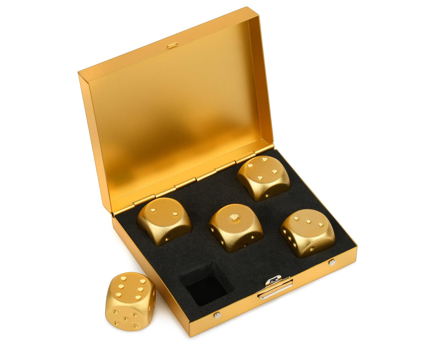 DS.DISTINCTIVE STYLE Aluminum Dice Set — 5x16mm with Case (D6) for Party Games
