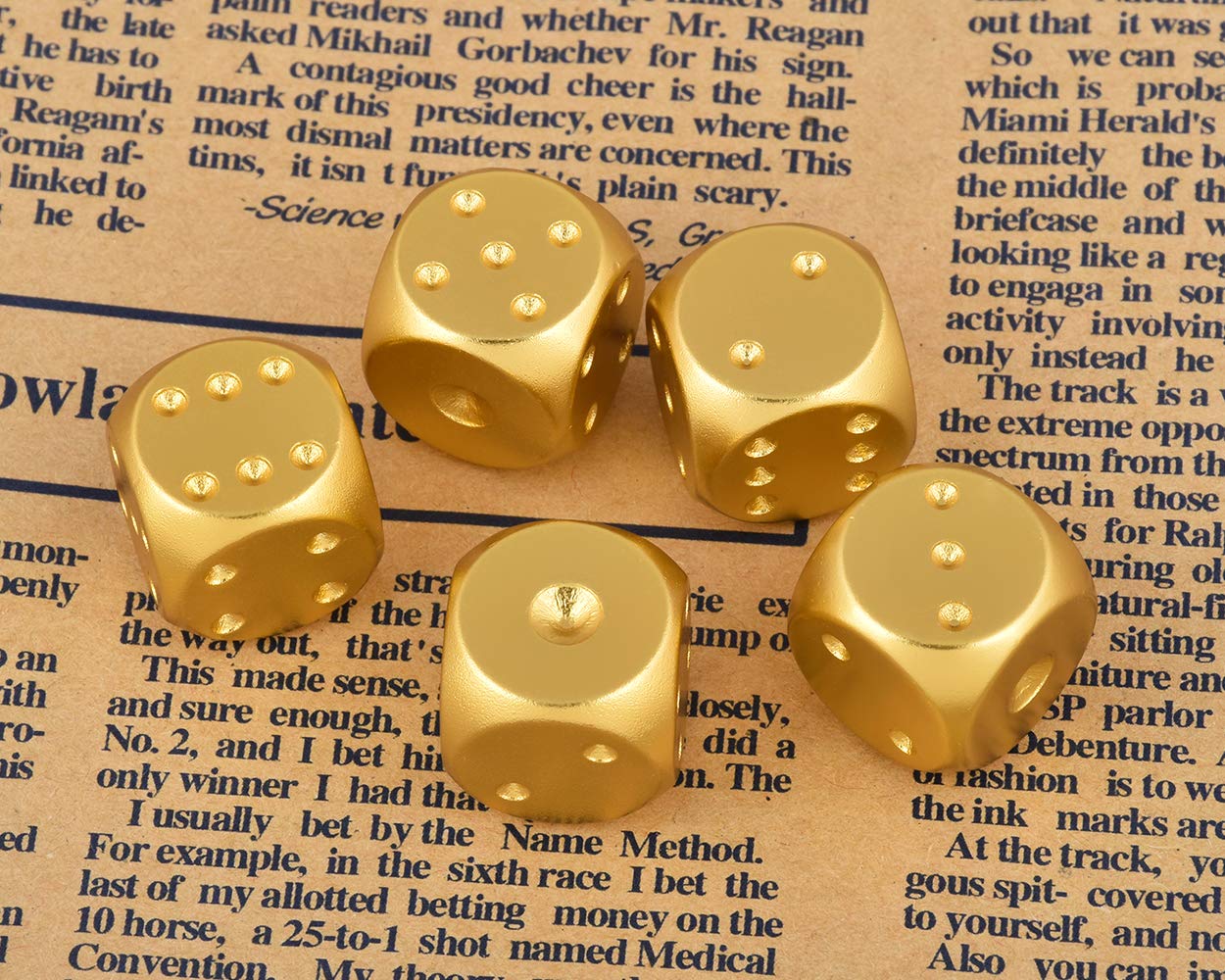 DS.DISTINCTIVE STYLE Aluminum Dice Set — 5x16mm with Case (D6) for Party Games